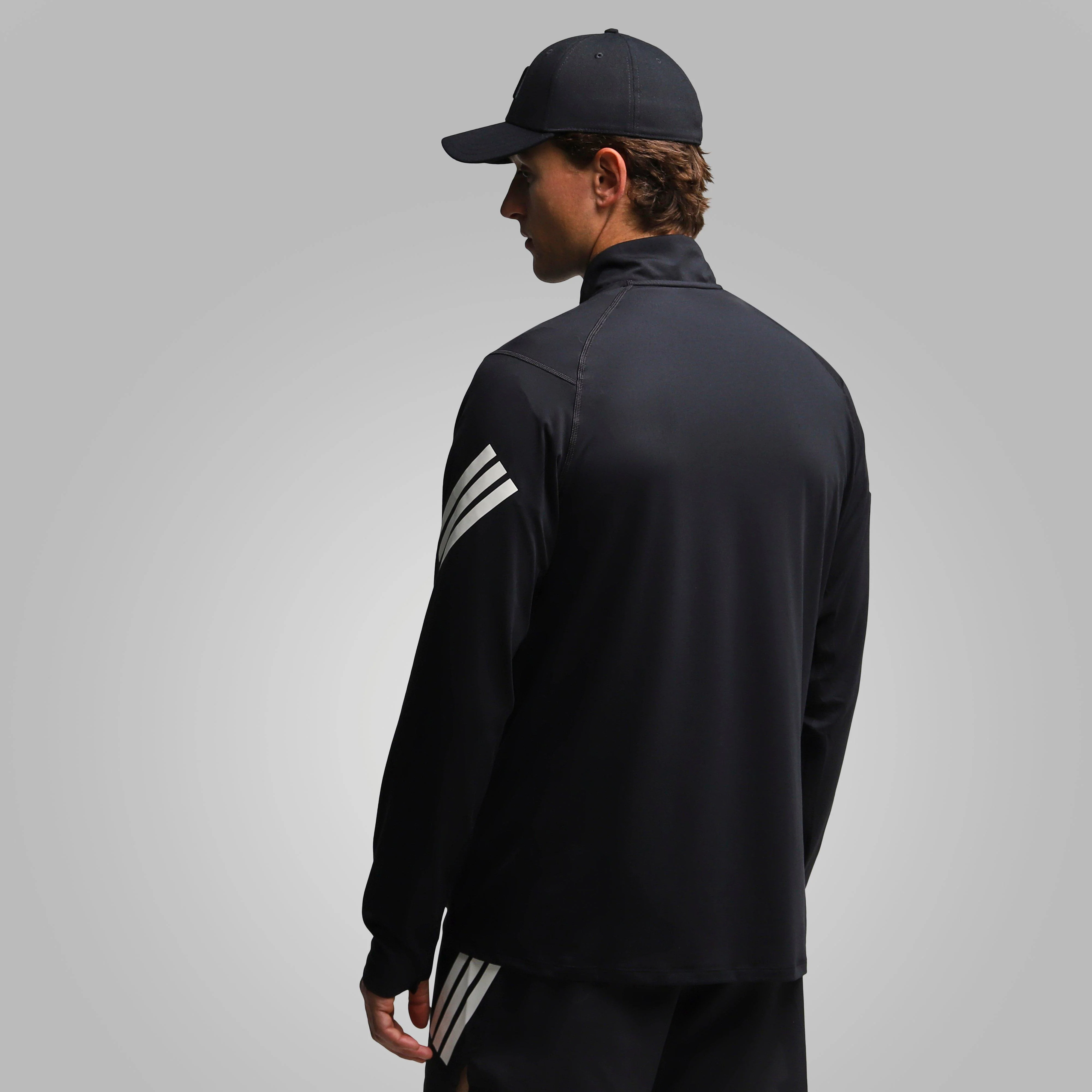 Men’s adi365 3Stripe Iconic Half Zip Sweatshirt - Image 4