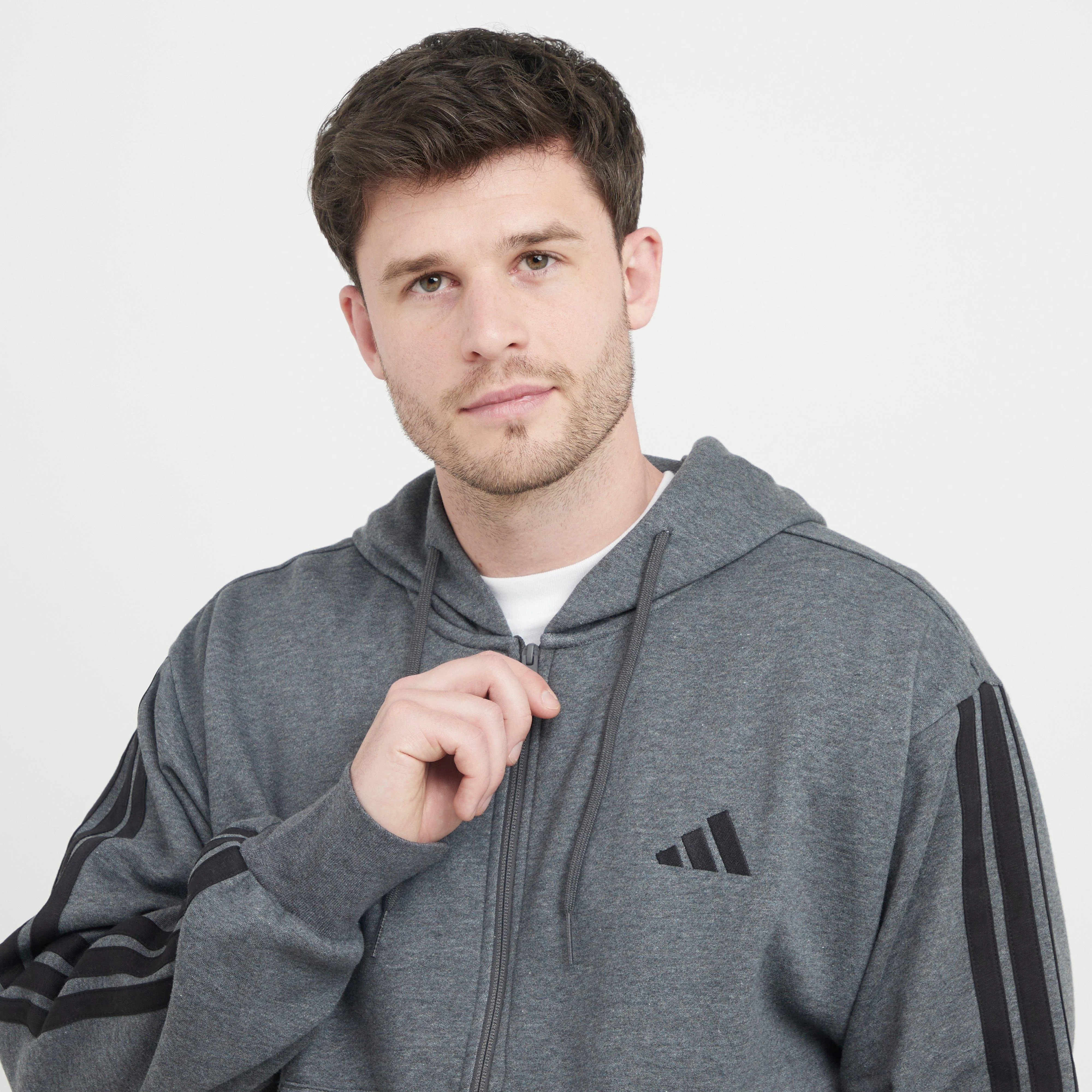 Men’s Essentials 3-Stripes Fleece Hoodie - Image 4