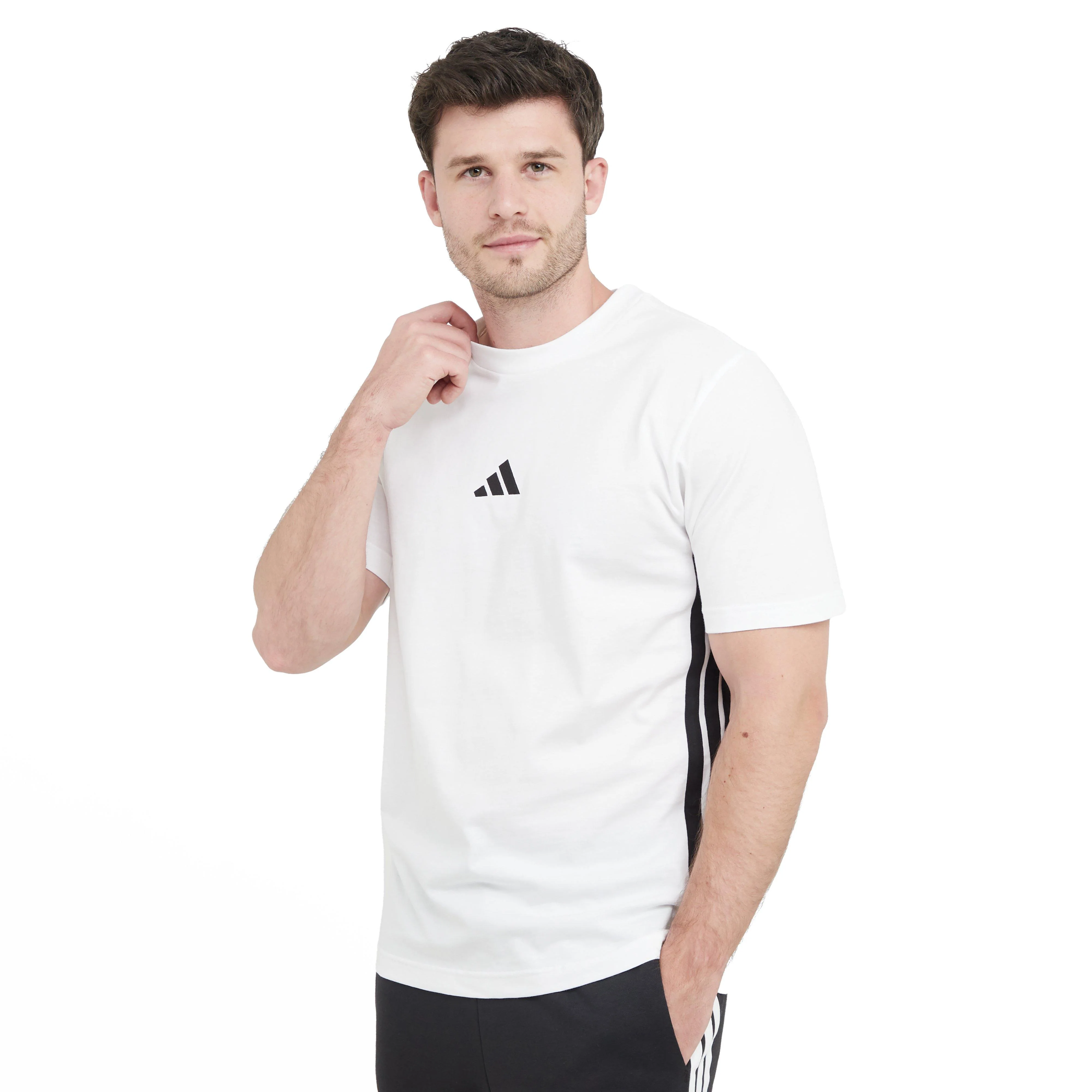 Men’s Essentials 3-Stripes Single Jersey T-Shirt - Image 6