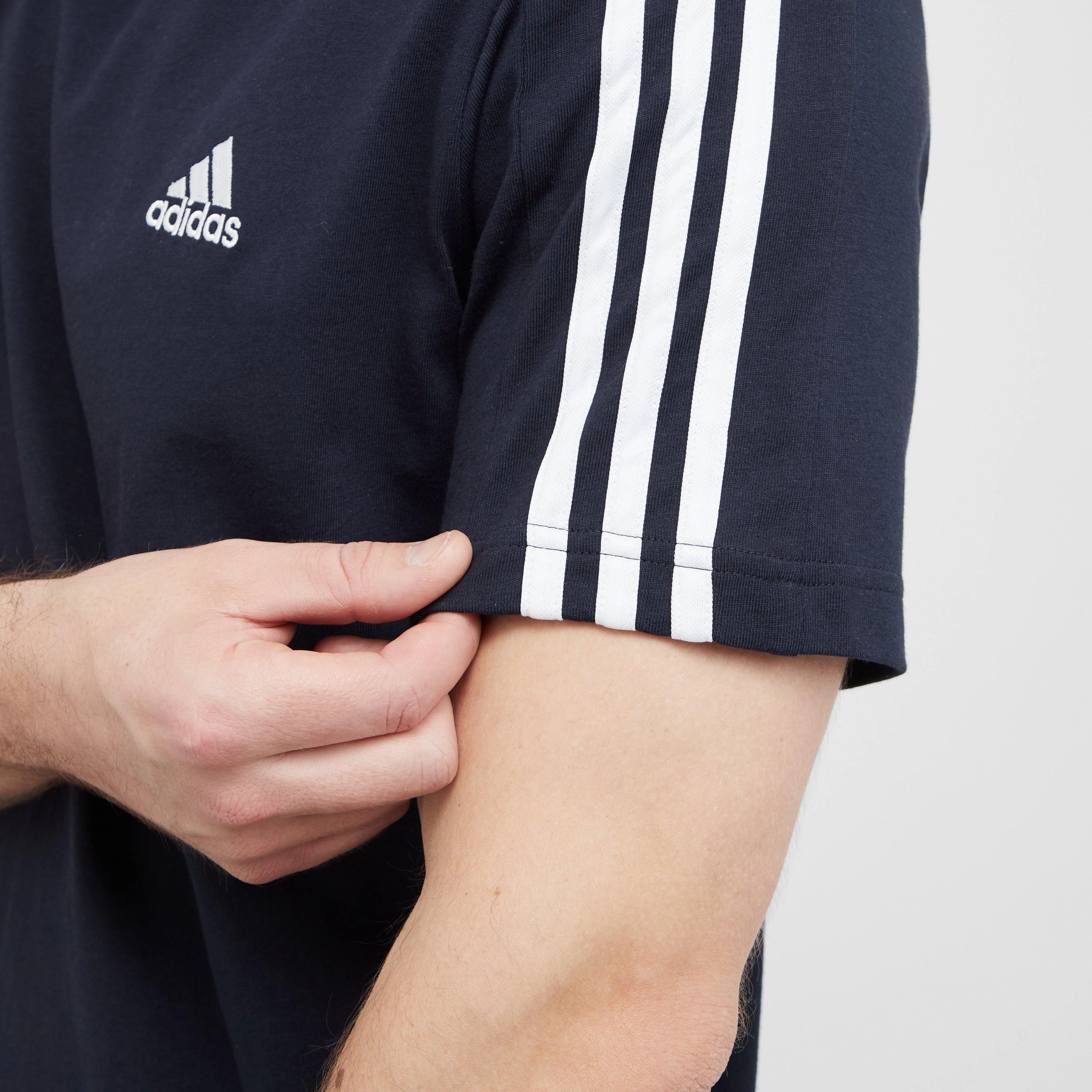 Men's Essentials Single Jersey 3-Stripes Tee - Image 5