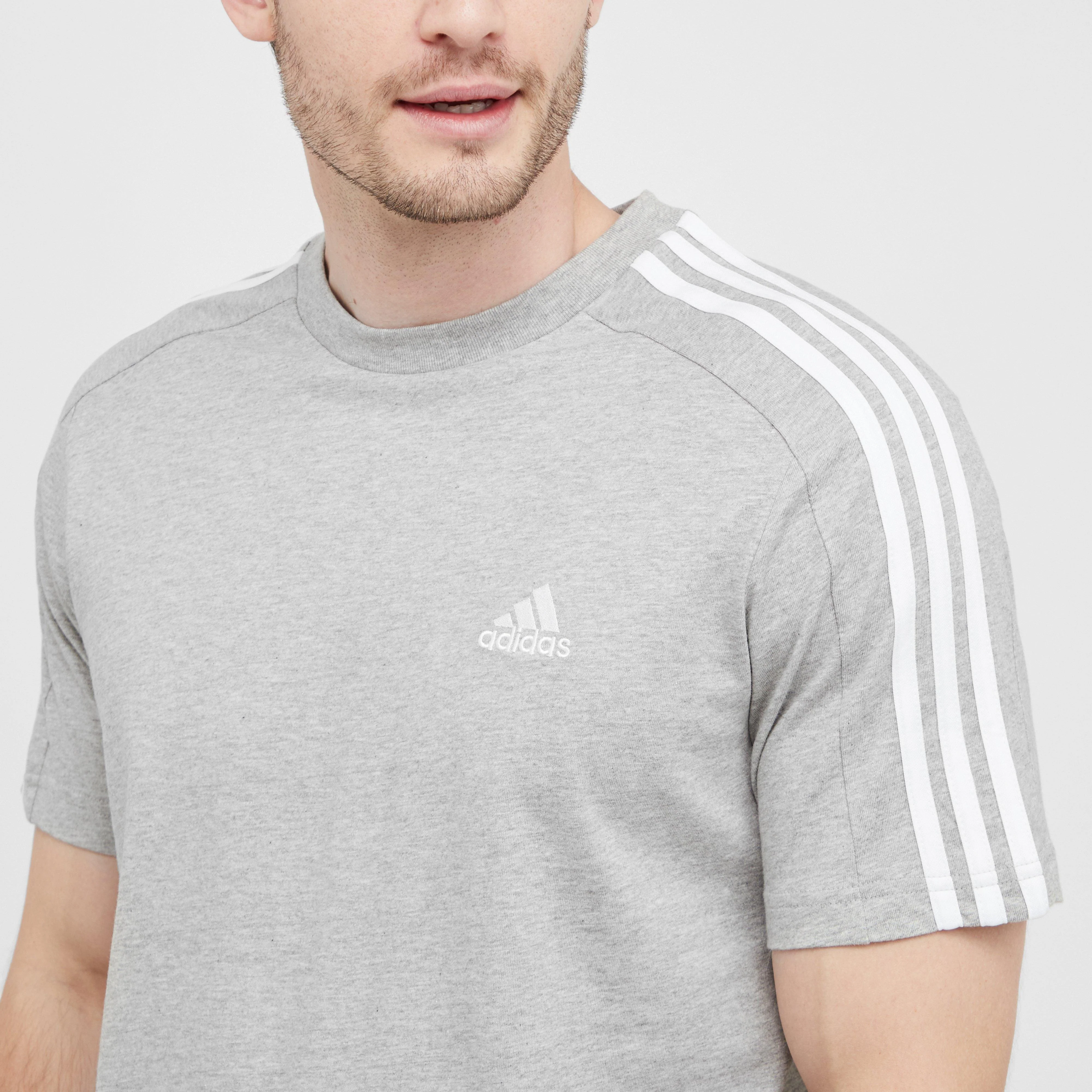 Men's Essentials Single Jersey 3-Stripes Tee - Image 4