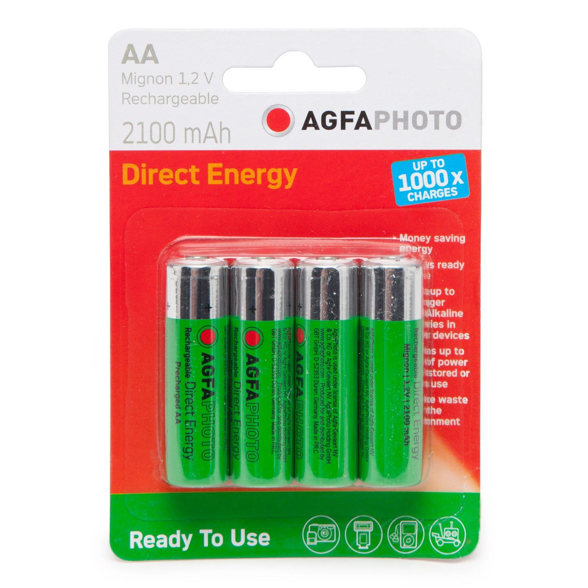 Rechargeable AA 1.2V Batteries 4 Pack - Image 2