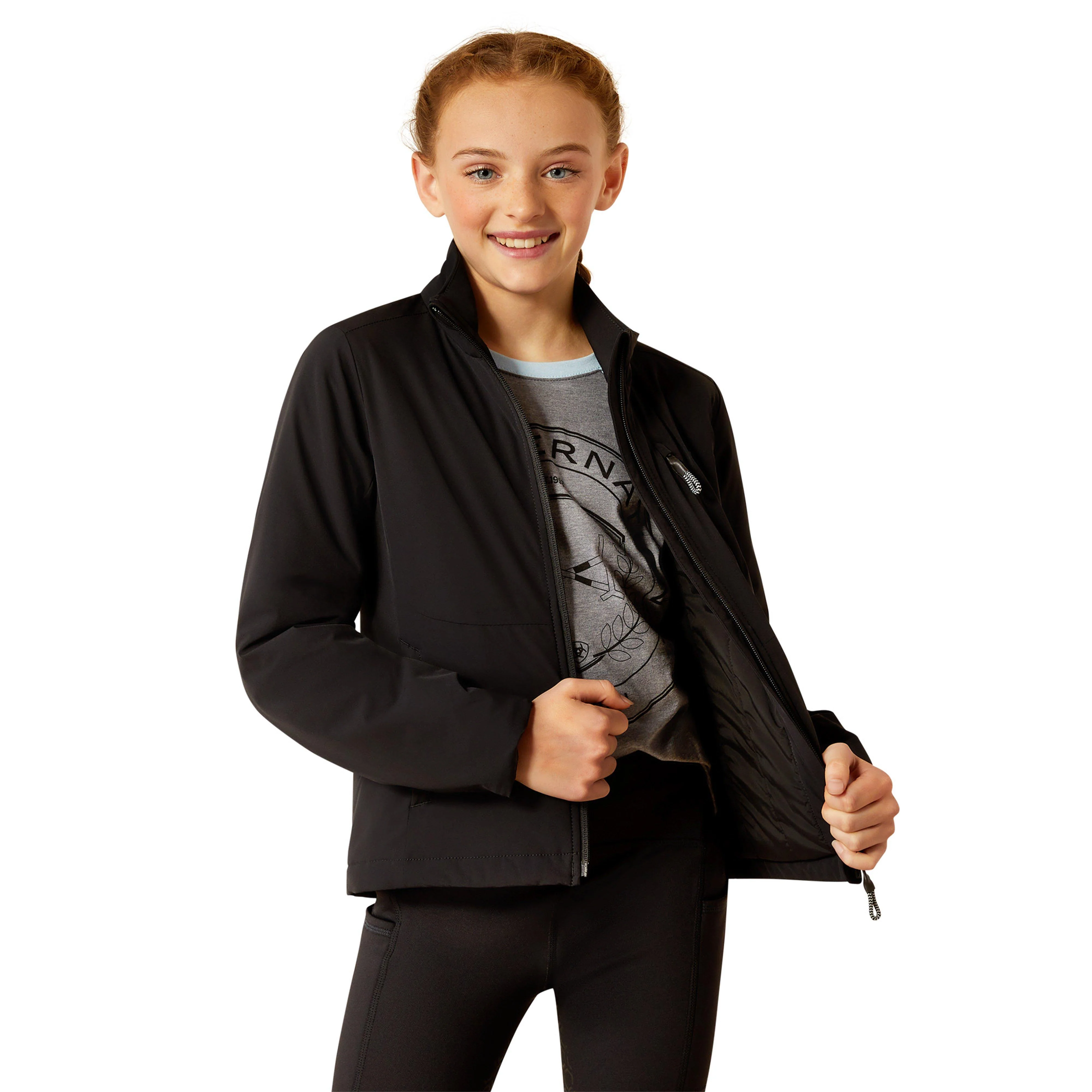 Kids Rion Stretch Shell Insulated Jacket Black - Image 5