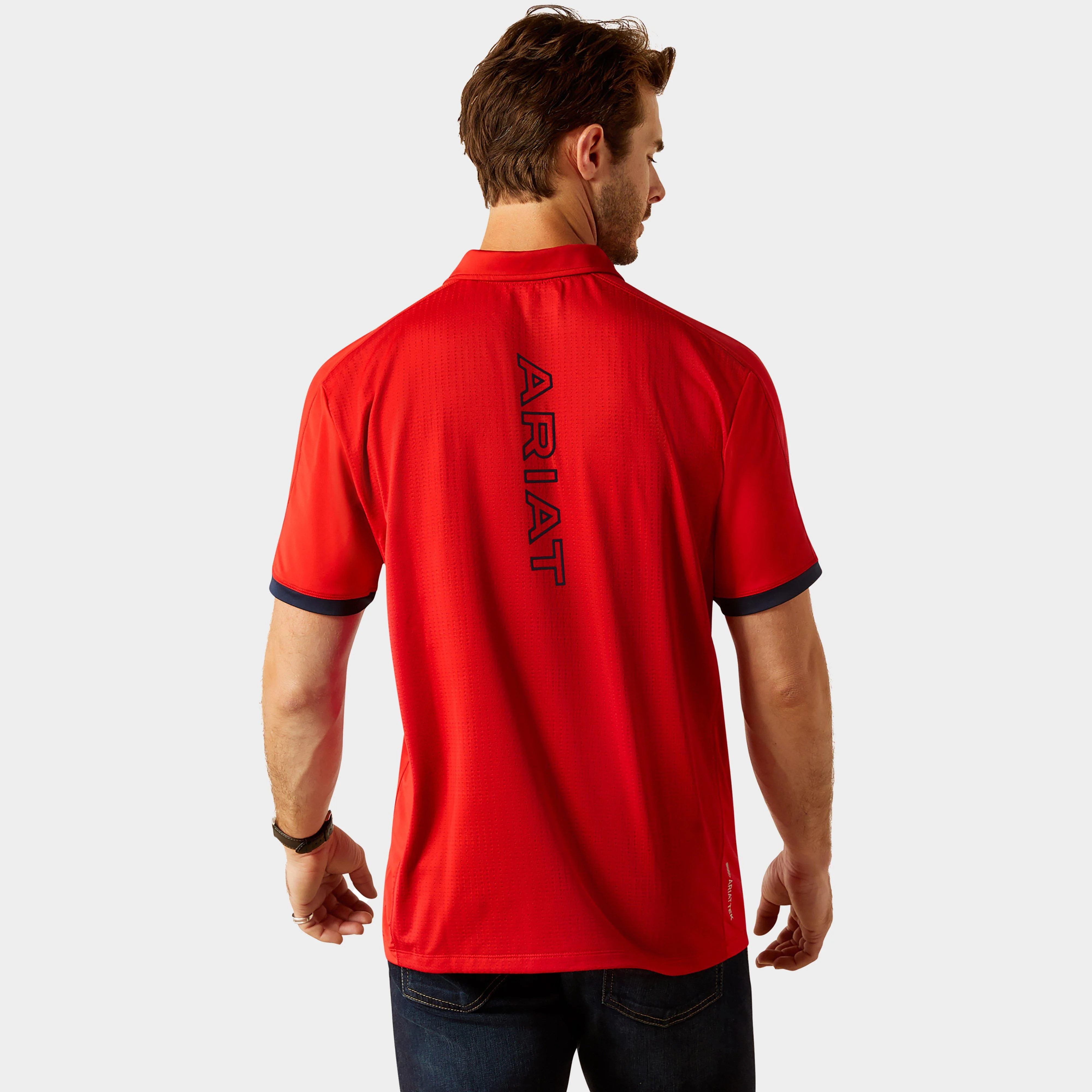 Men's Bandera 1/4 Zip Short Sleeved Polo Shirt - Image 2