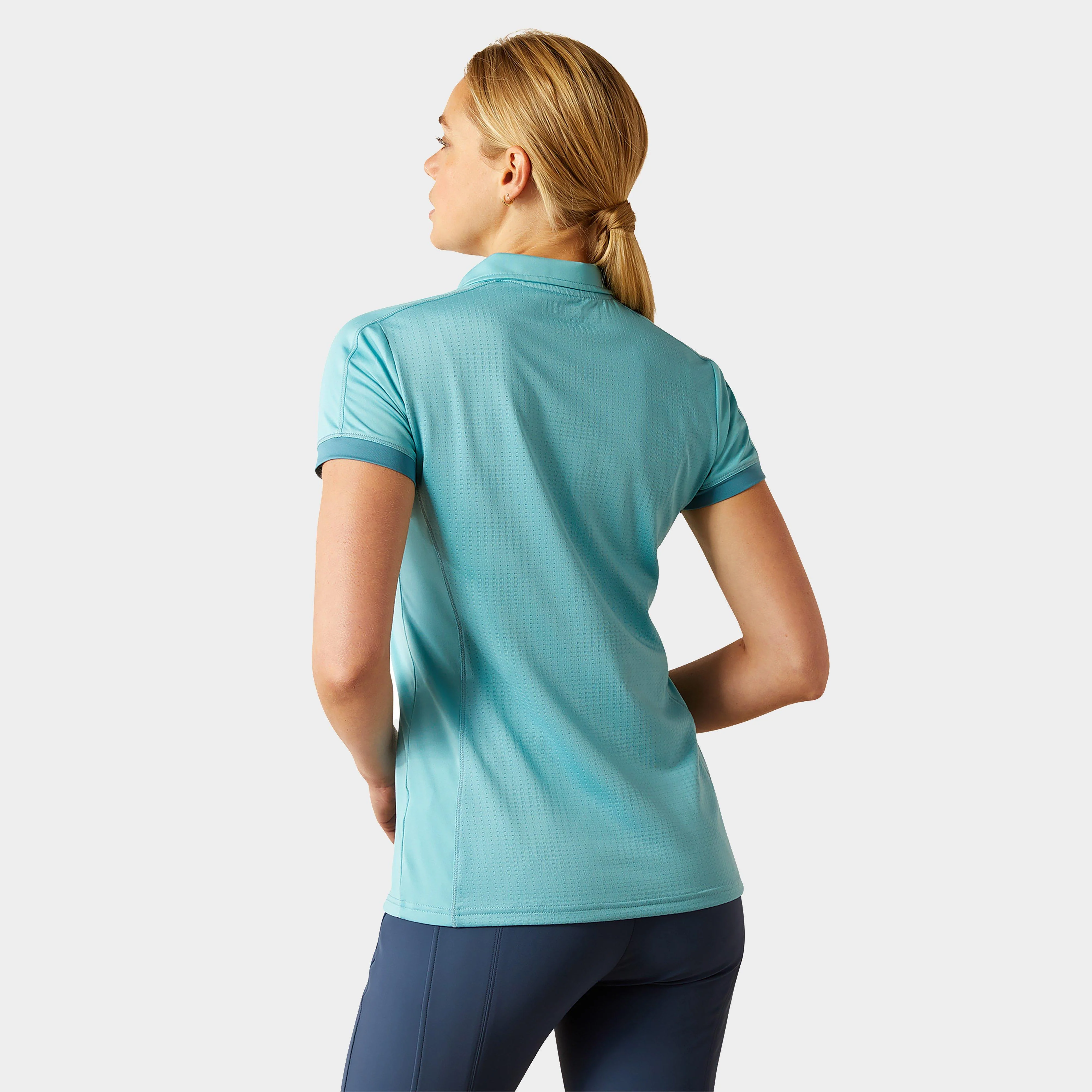 Women's Bandera 1/4 Zip Short Sleeved Polo Shirt - Image 2