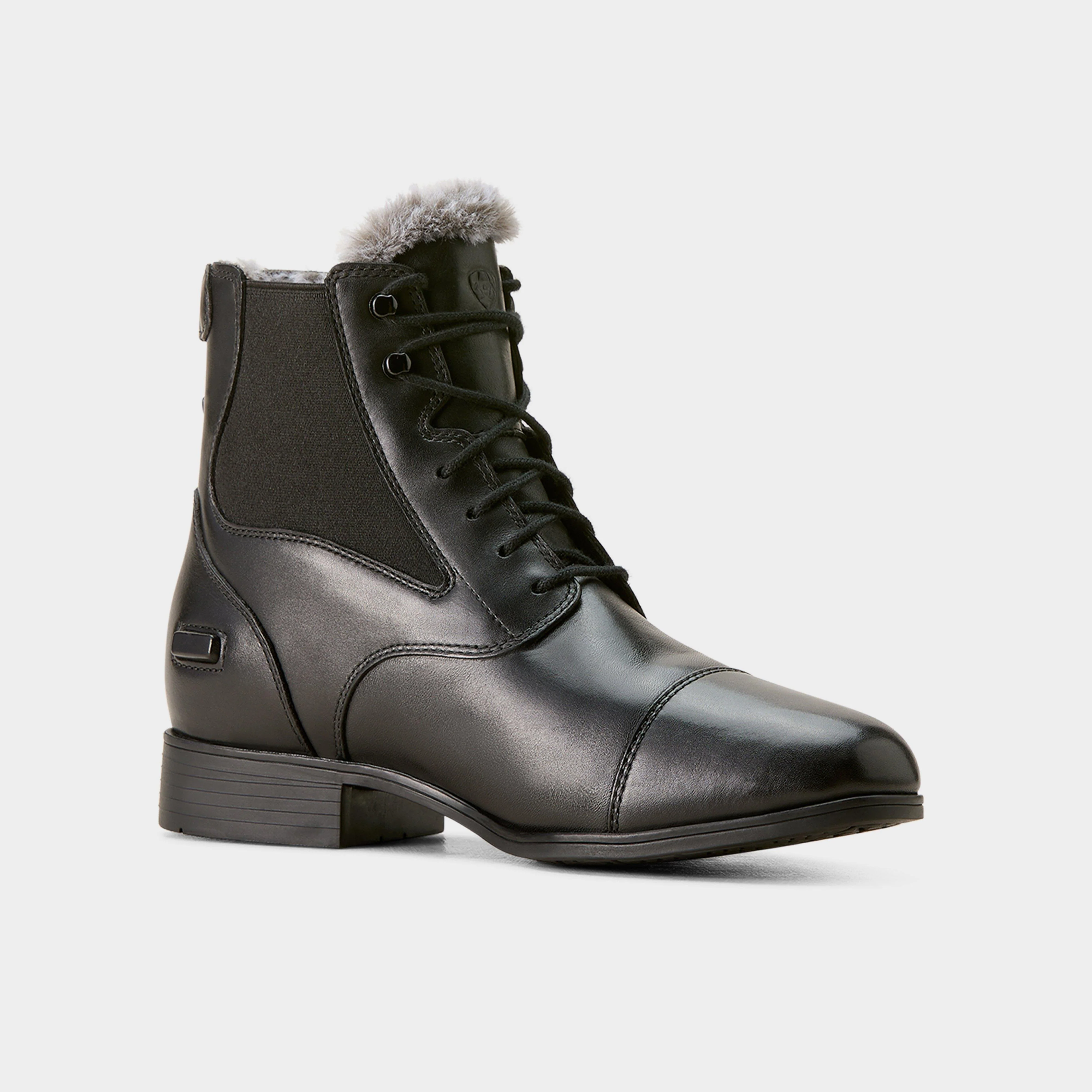 Women's Kendall Back Zip Sherpa Paddock Boots Black - Image 3