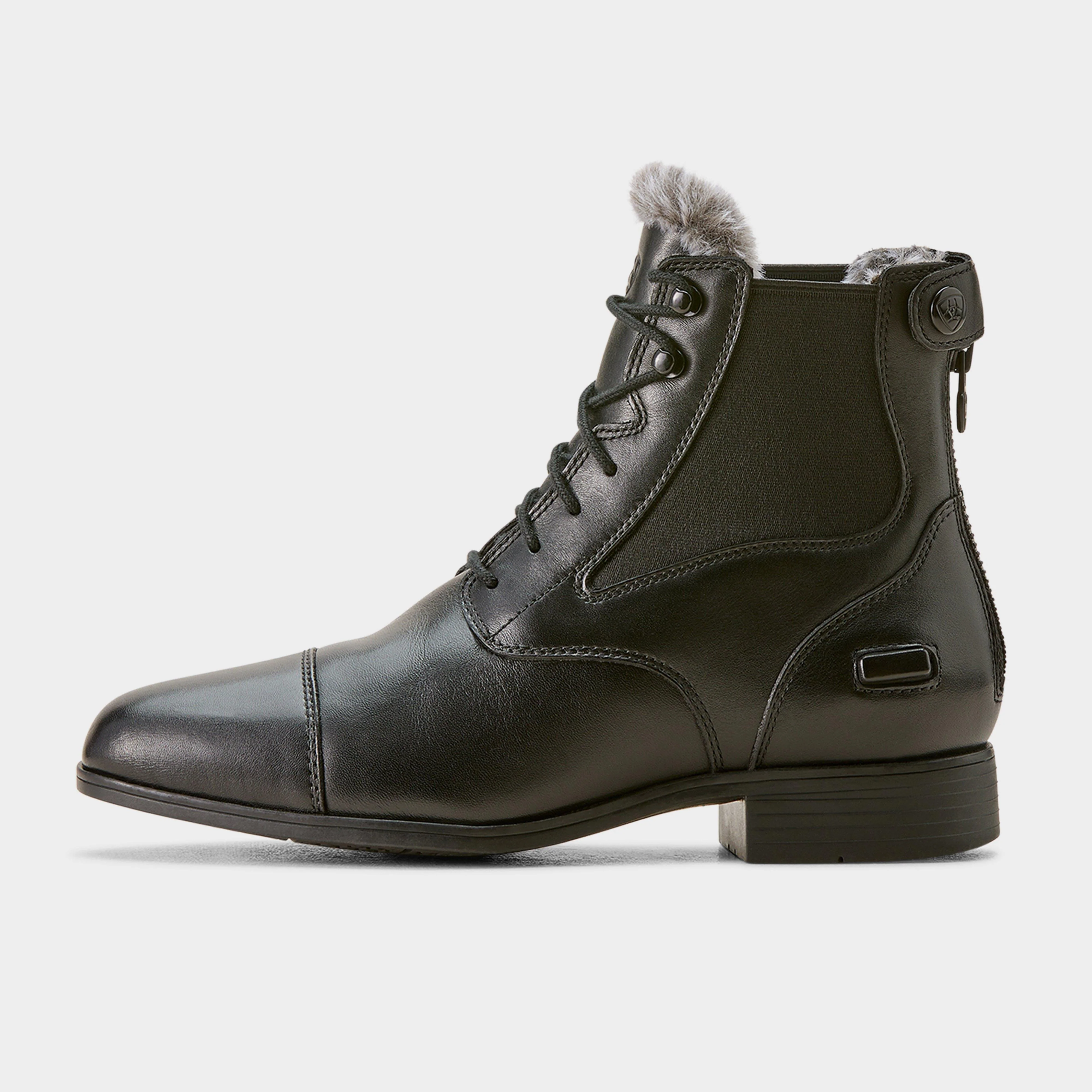Women's Kendall Back Zip Sherpa Paddock Boots Black - Image 4