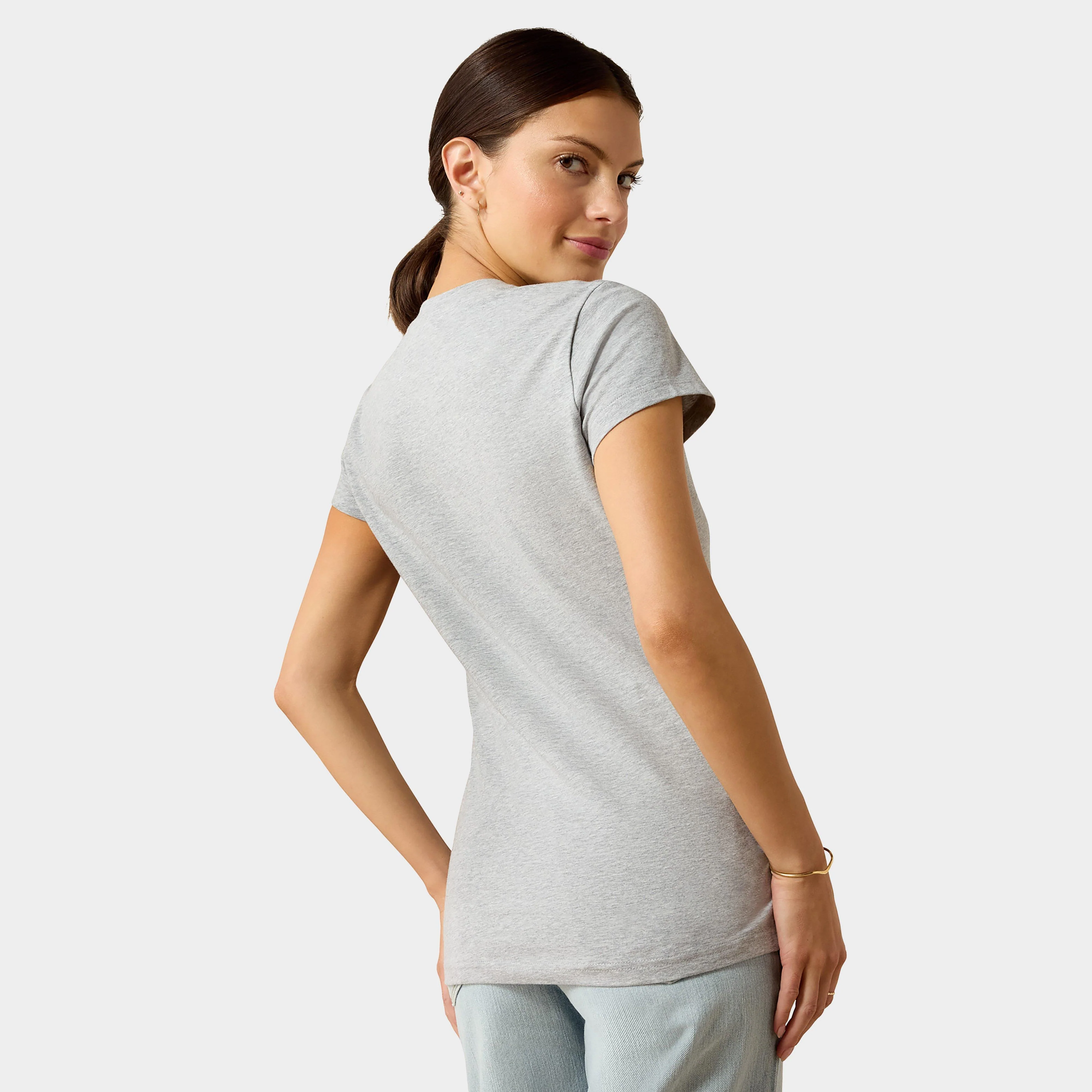 Women's Vertical Logo V T-Shirt - Image 2