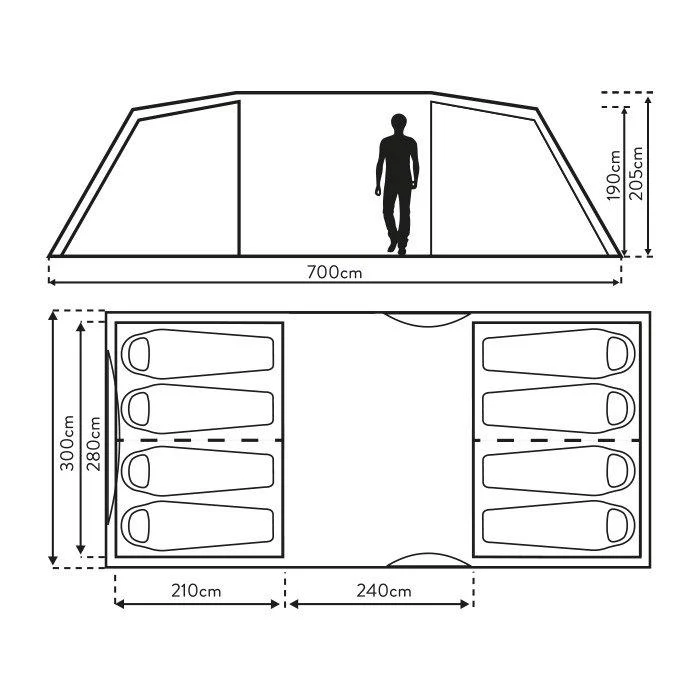 Refurbished Buckingham 8 Classic Family Tent - Image 2