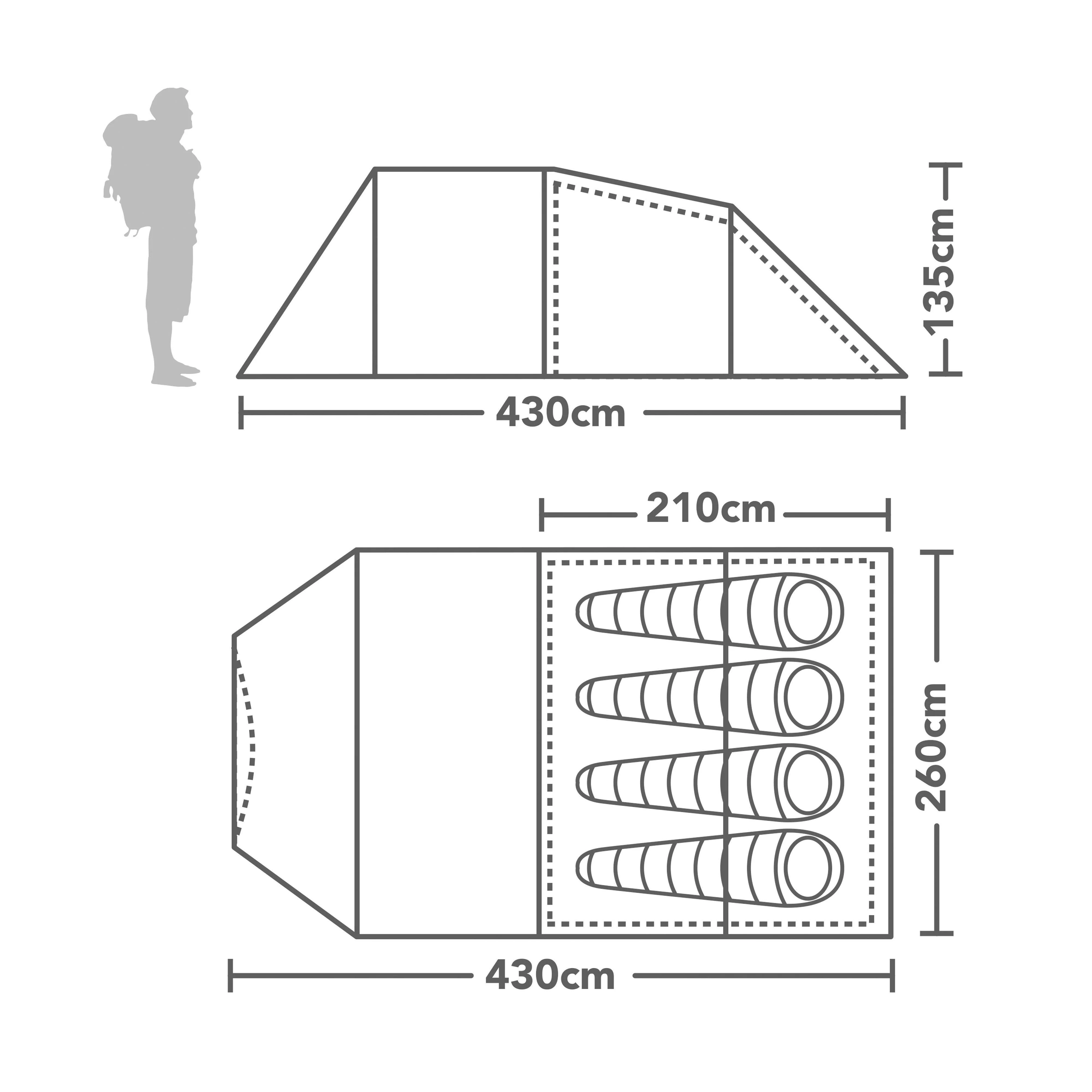 Refurbished Genus 400L Air Tunnel Tent - Image 2
