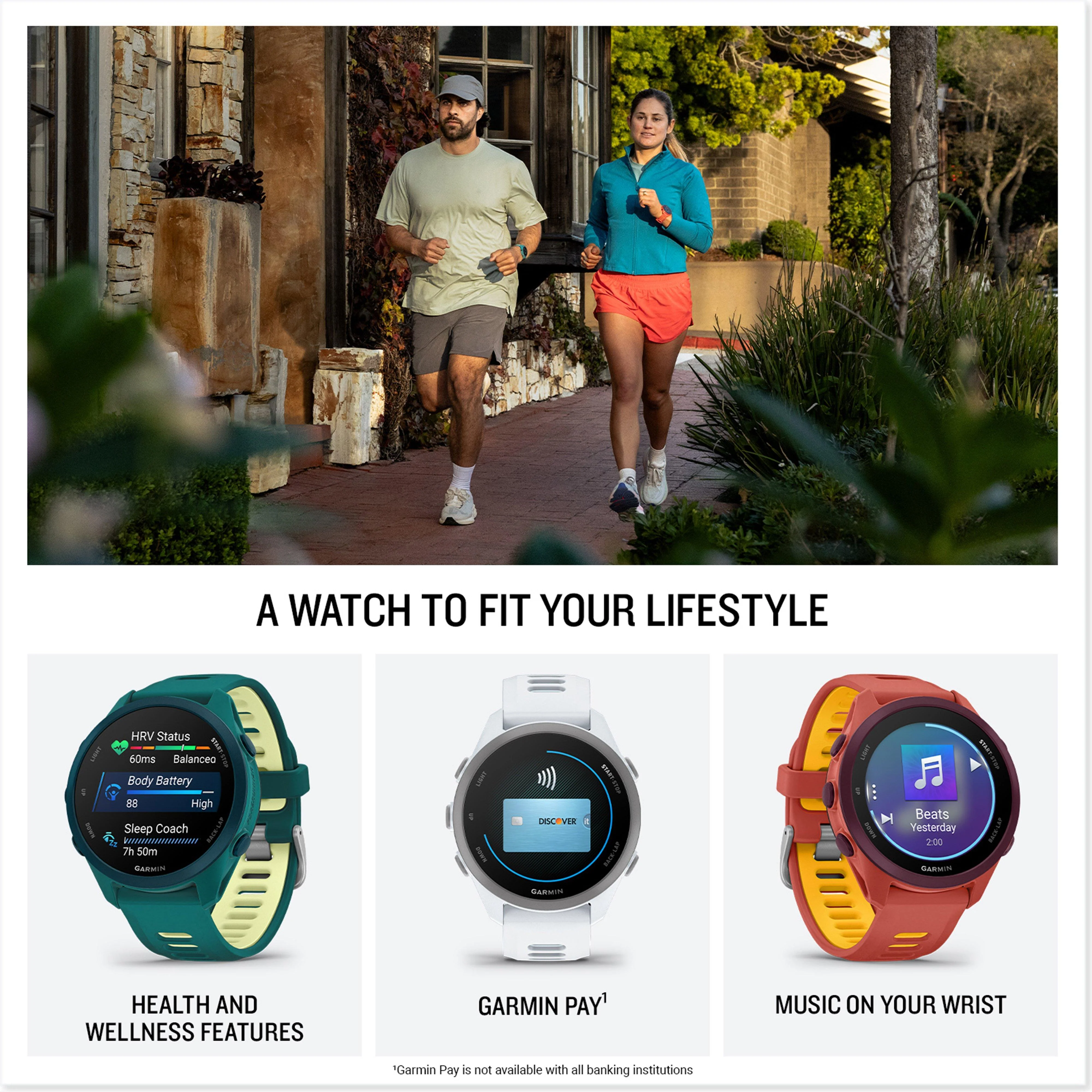 Forerunner® 170 Music GPS Running Smartwatch - Image 4