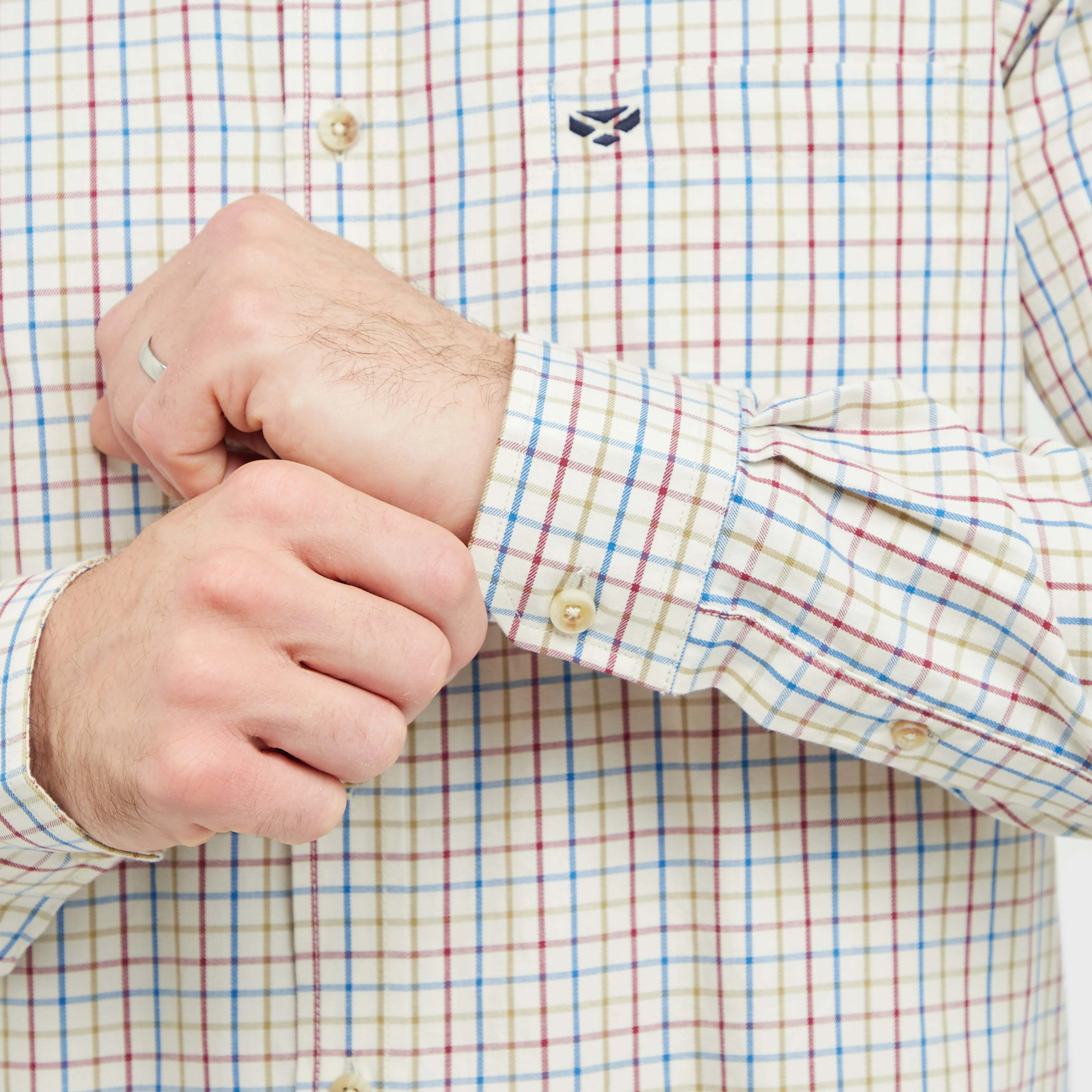 Mens Inverness Cotton Tattersall Shirt - Image 6