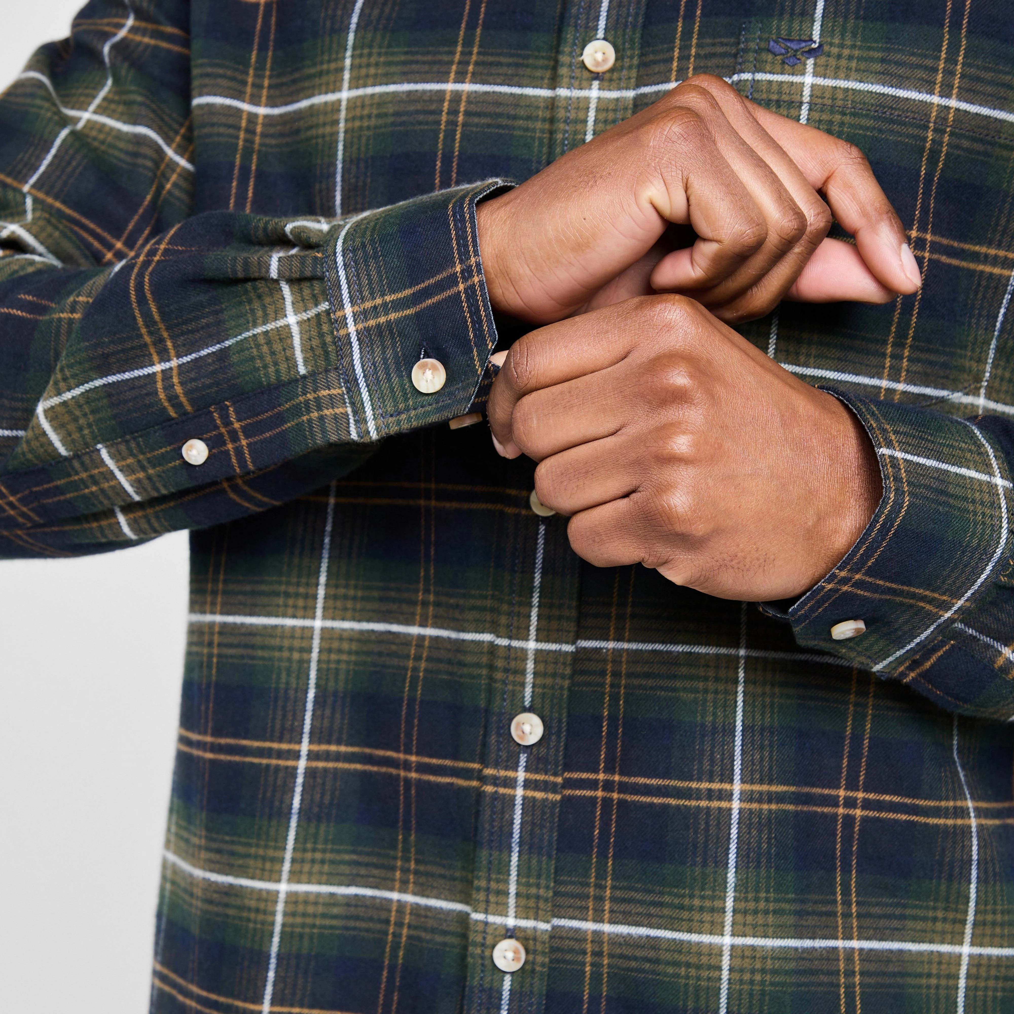 Mens Pitmedden Long Sleeve Flannel Shirt - Image 6