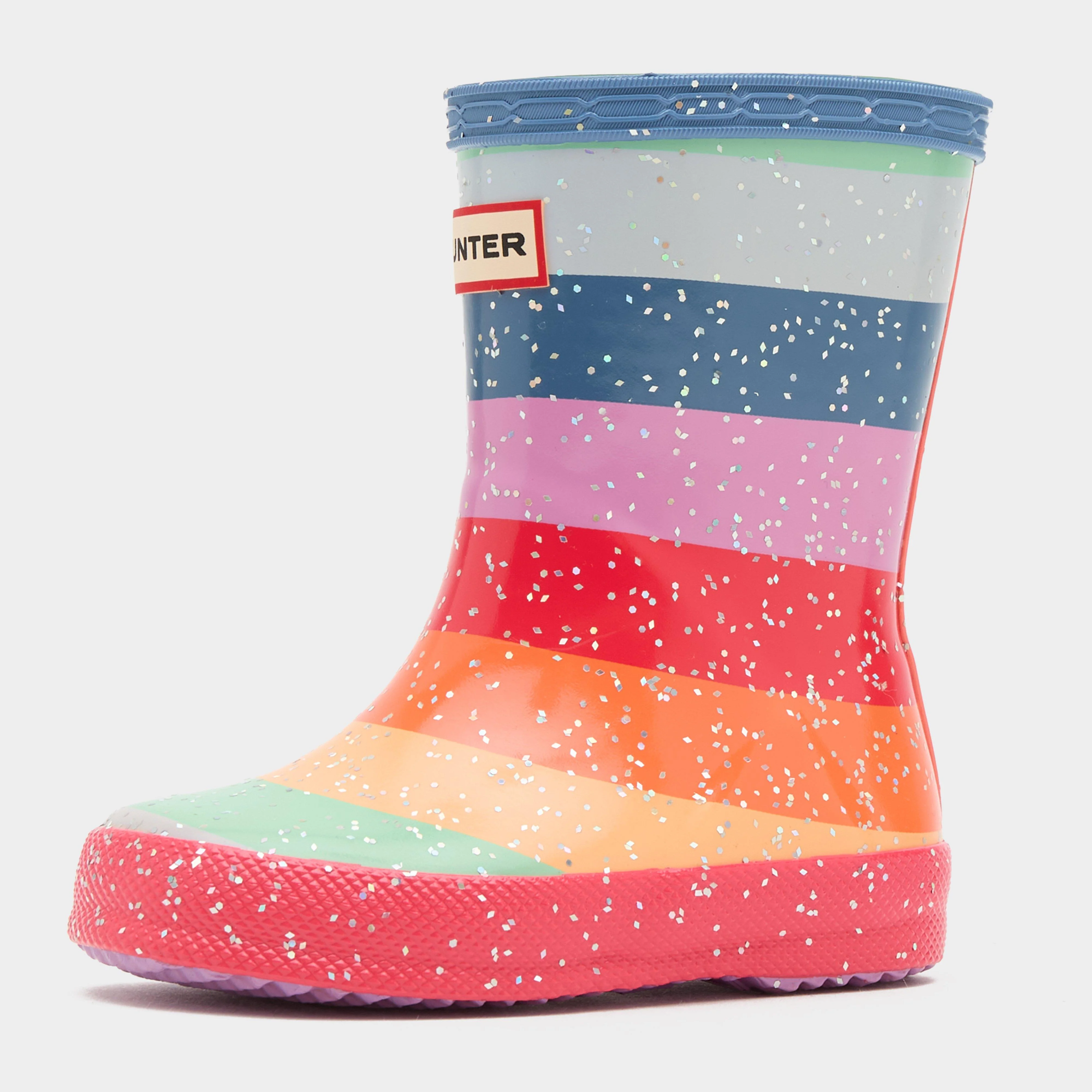 Kids’ First Classic Glitter Rainbow Wellington Boots - Image 3