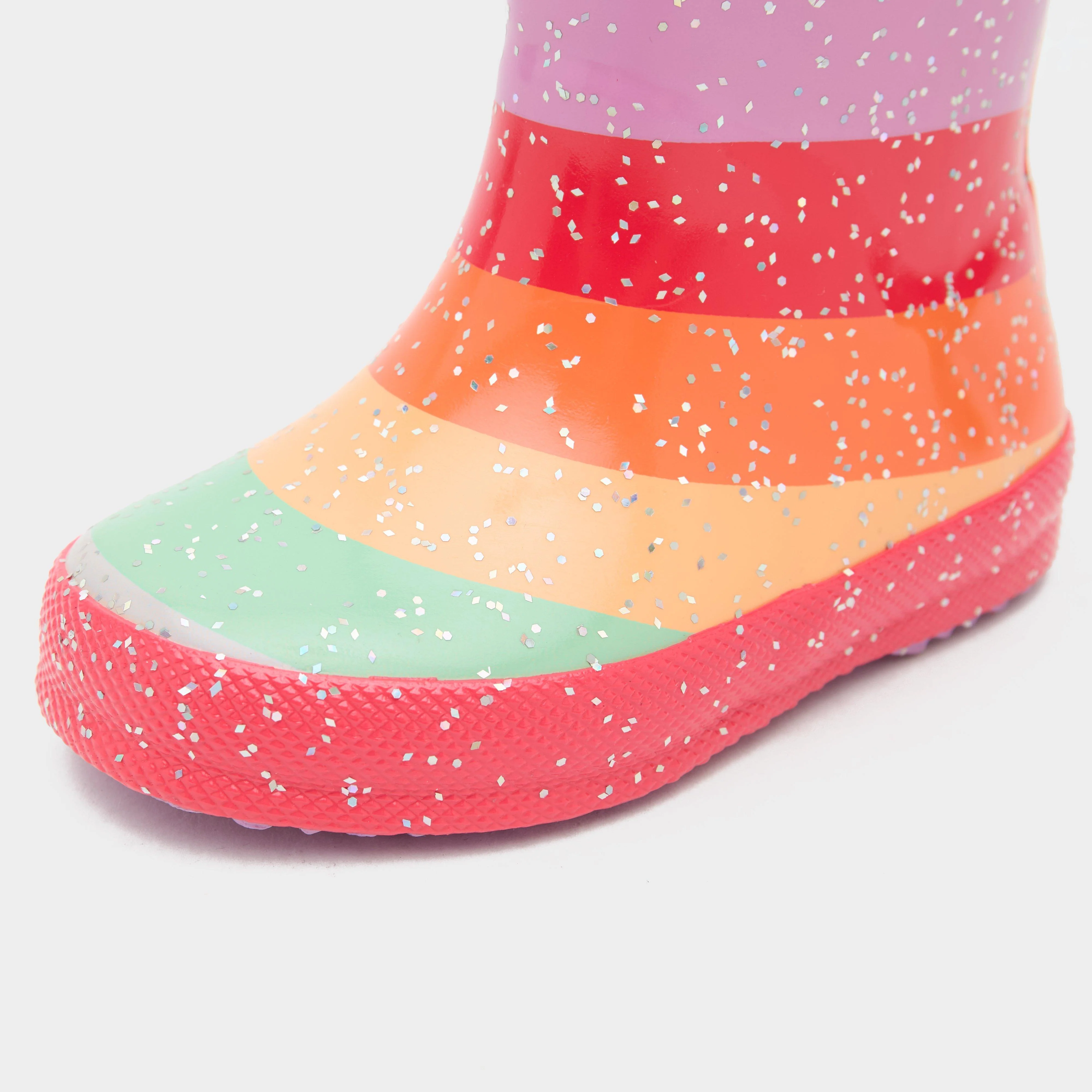 Kids’ First Classic Glitter Rainbow Wellington Boots - Image 4
