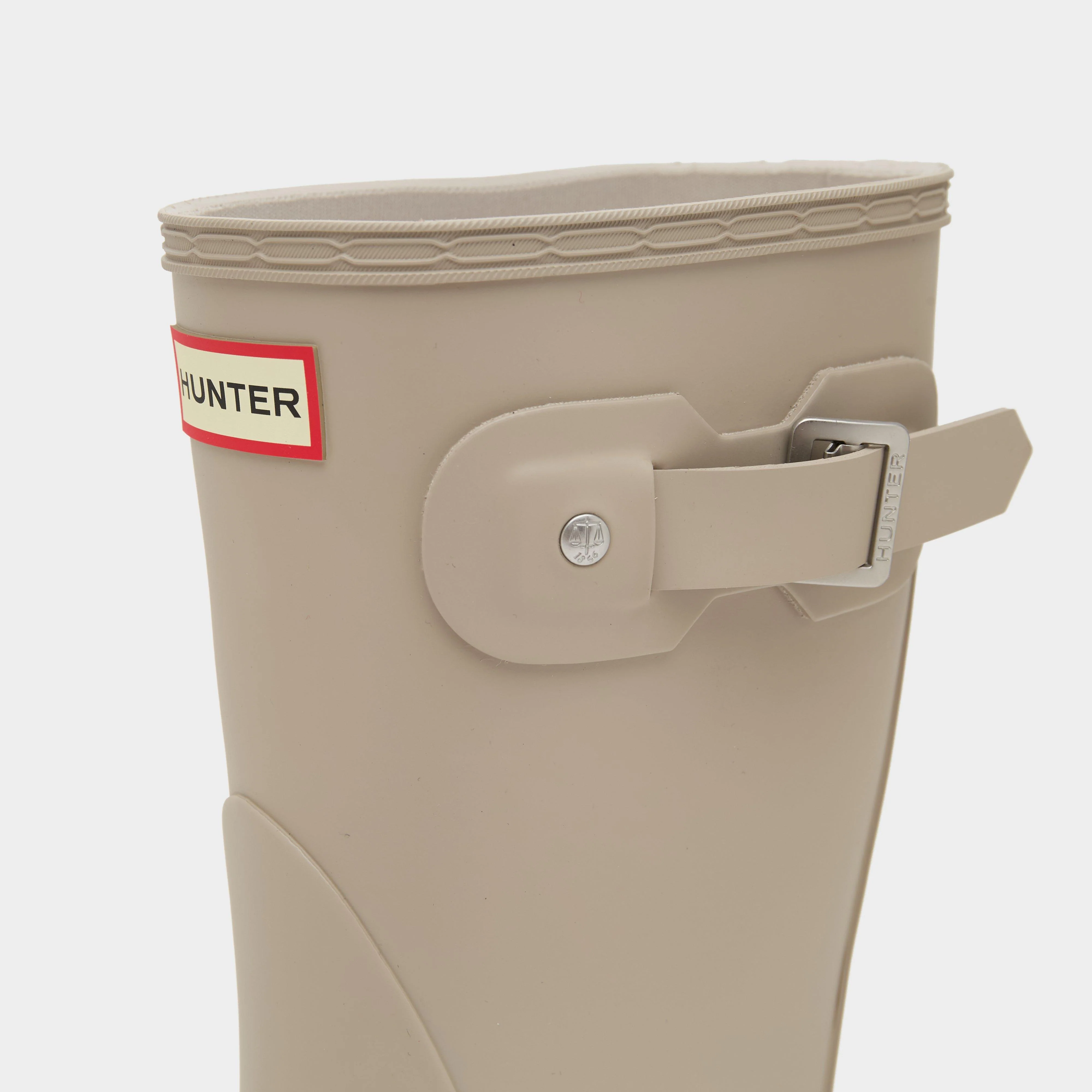 Womens Original Short Gloss Wellington Boots Skimming Stone - Image 5