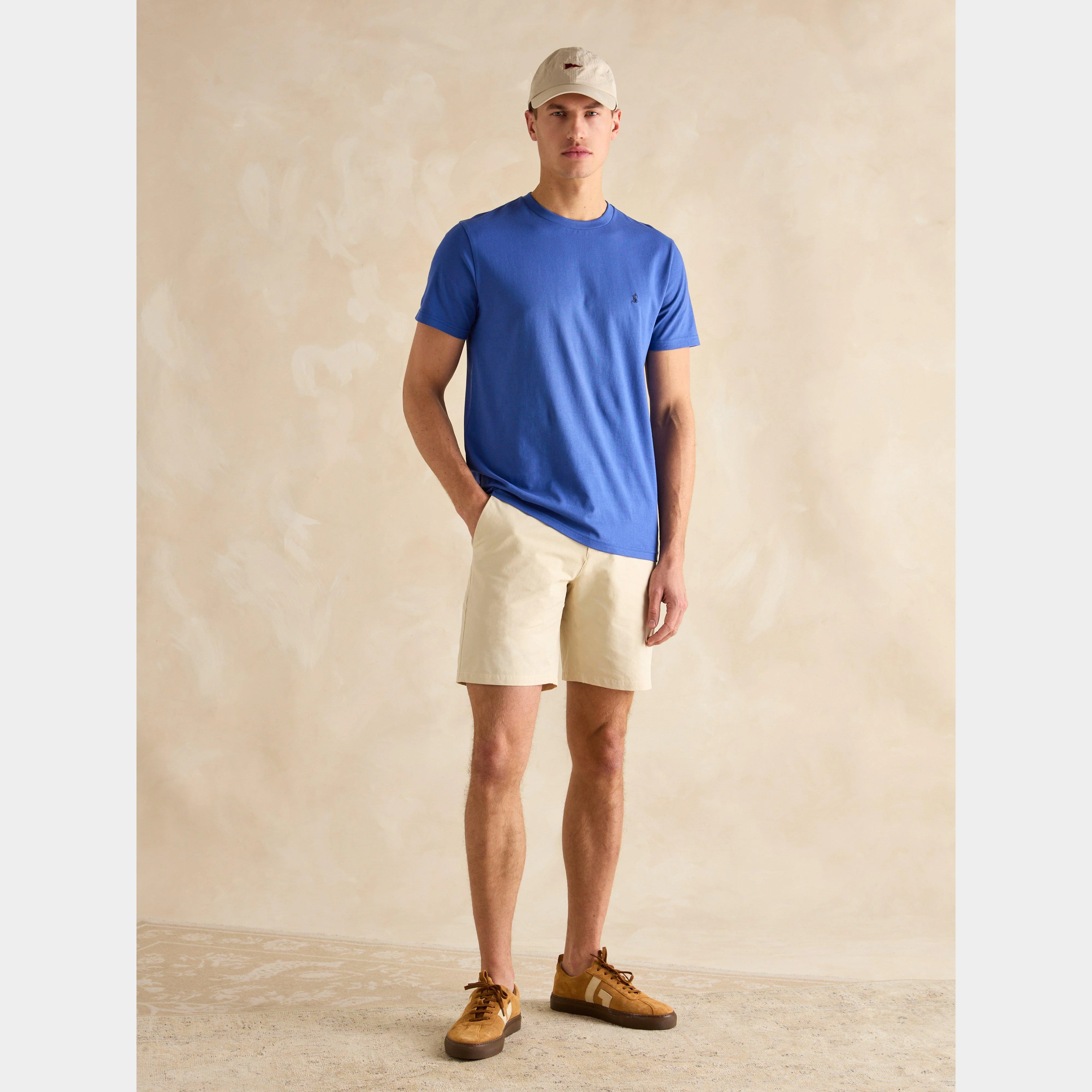 Men's Denton Grey Plain Jersey Crew Neck T-Shirt - Image 5