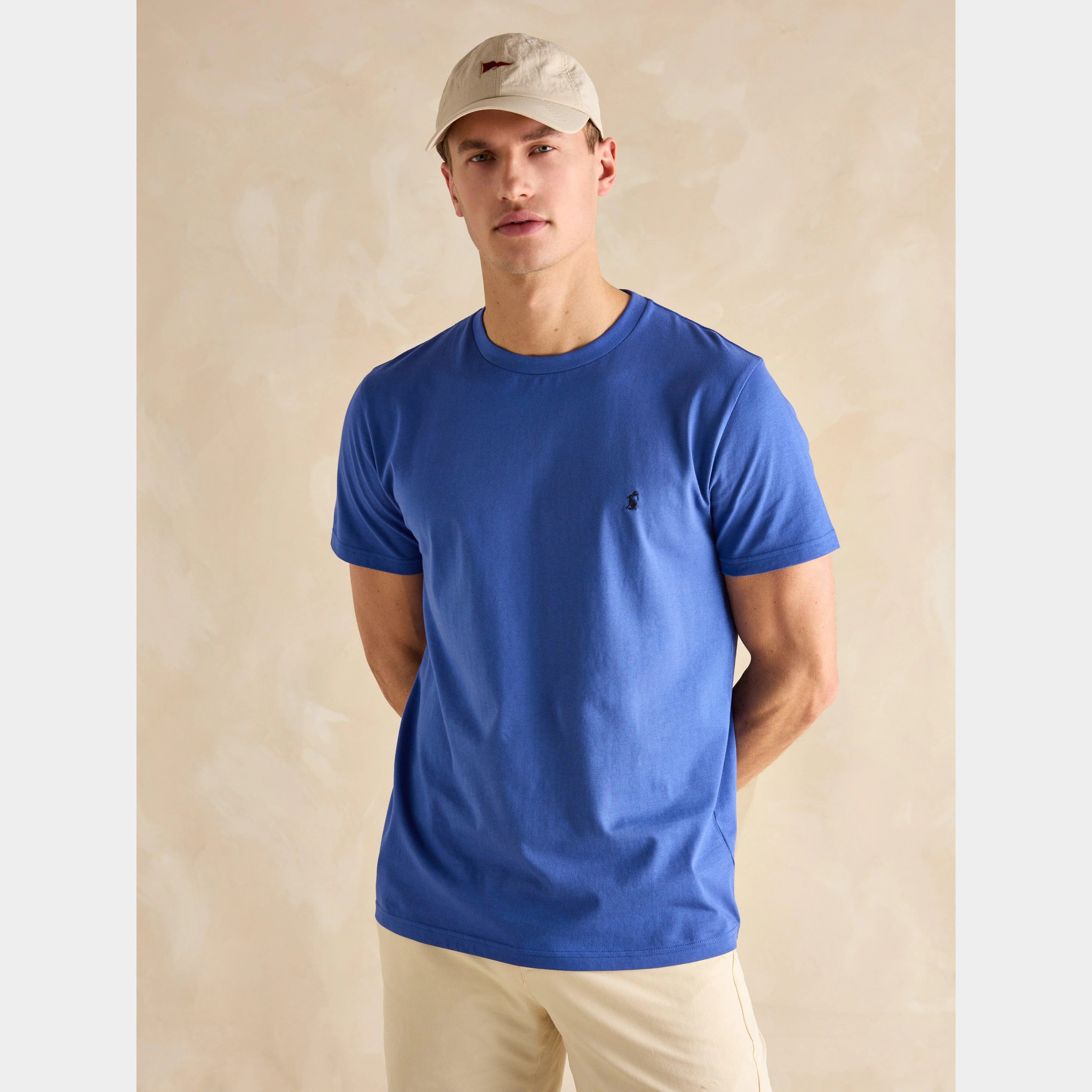 Men's Denton Grey Plain Jersey Crew Neck T-Shirt - Image 6