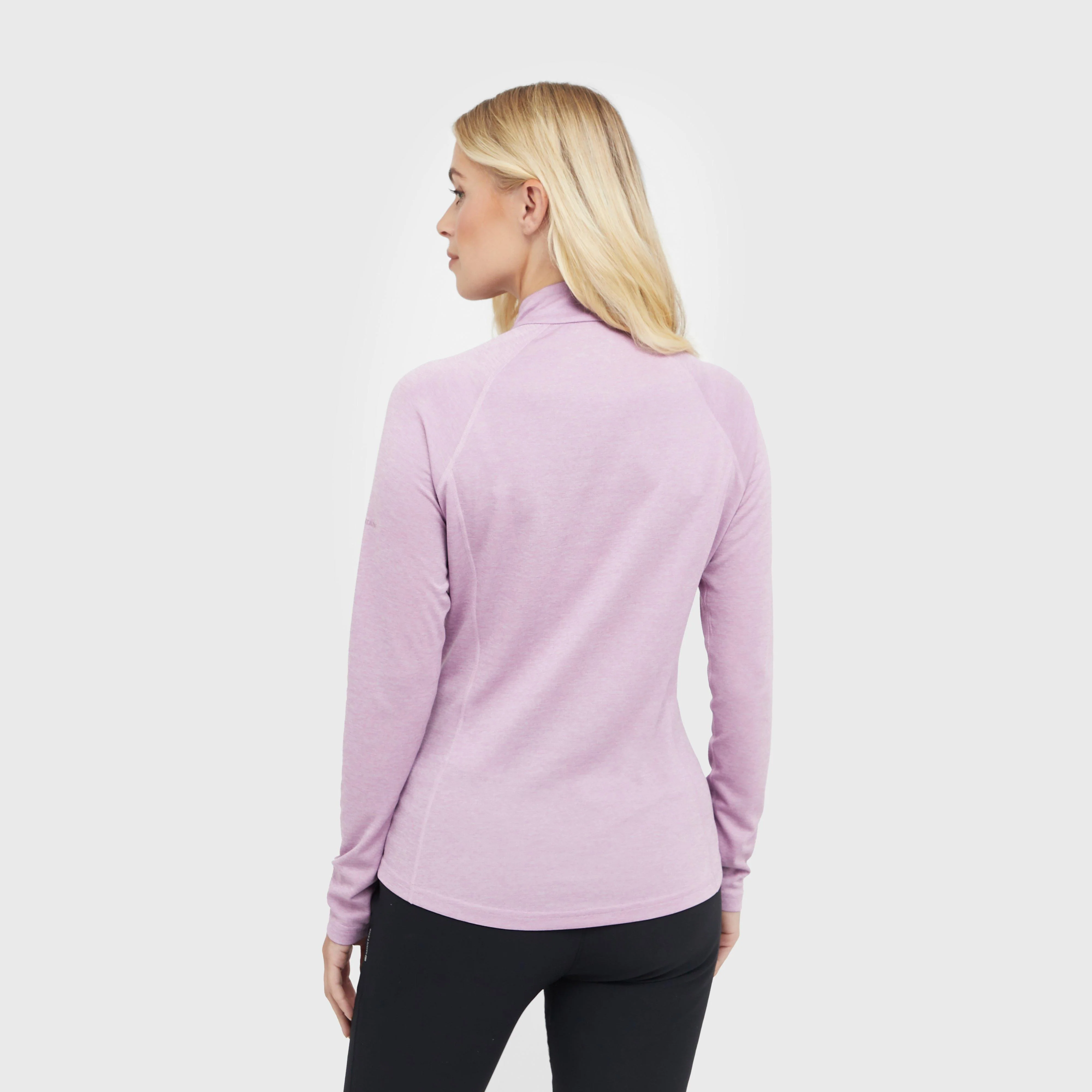 Women’s Dart Zip Neck Long Sleeve T-Shirt - Image 2