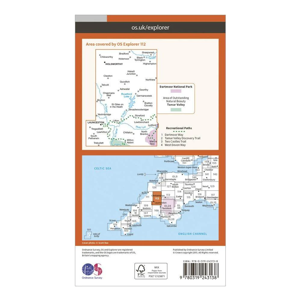 Explorer 112 Launceston & Holsworthy Map With Digital Version - Image 2