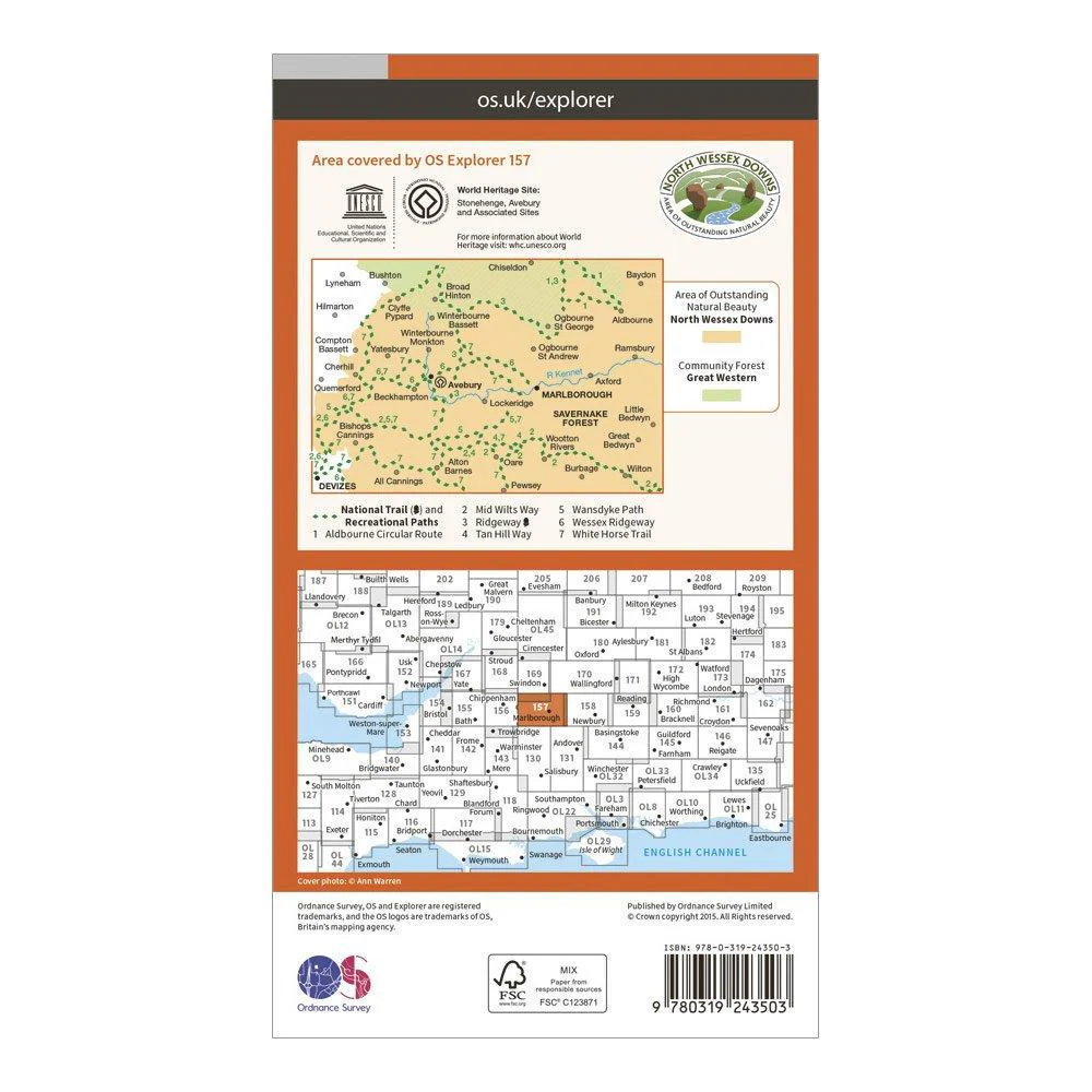 Explorer 157 Marlborough & Savernake Forest Map With Digital Version - Image 2