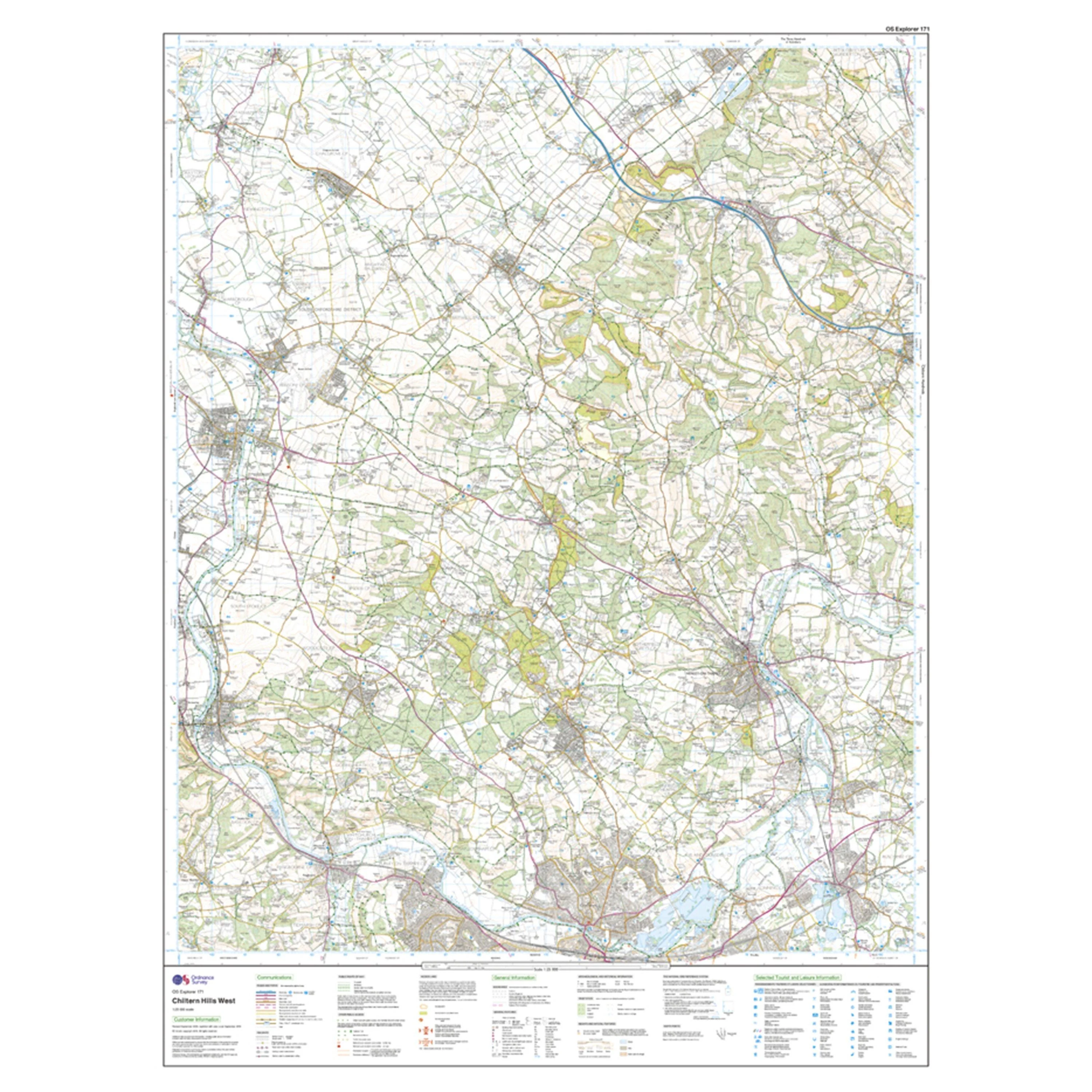 Explorer 171 Chiltern Hills West, Henley-on-Thames & Wallingford Map With Digital Version - Image 3
