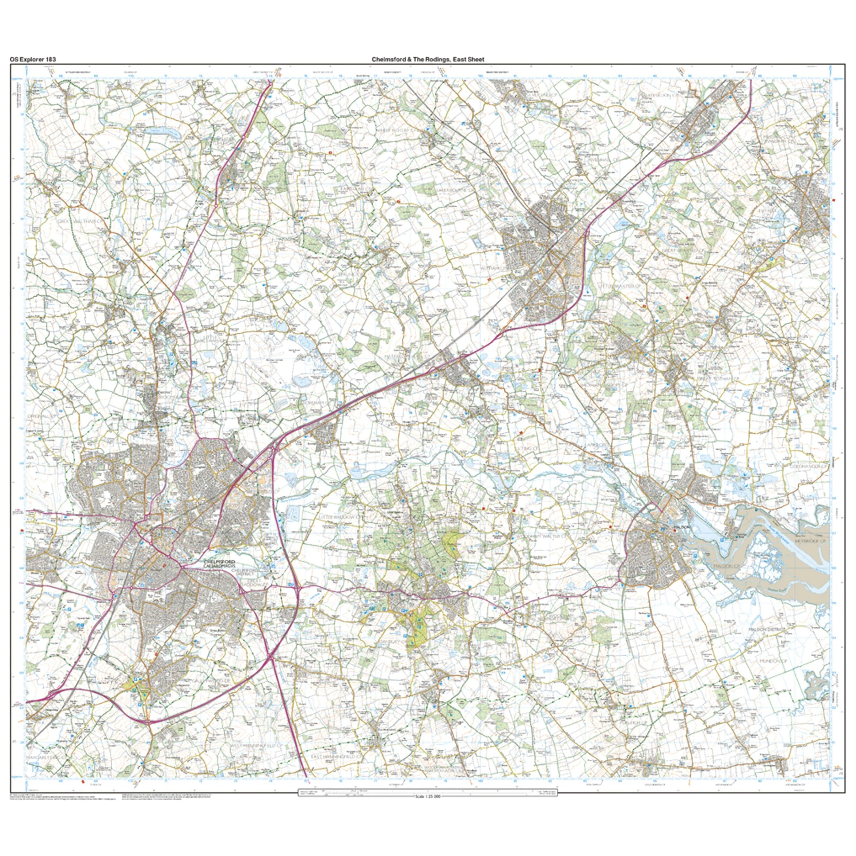 Explorer 183 Chelmsford & The Rodings Map With Digital Version - Image 3