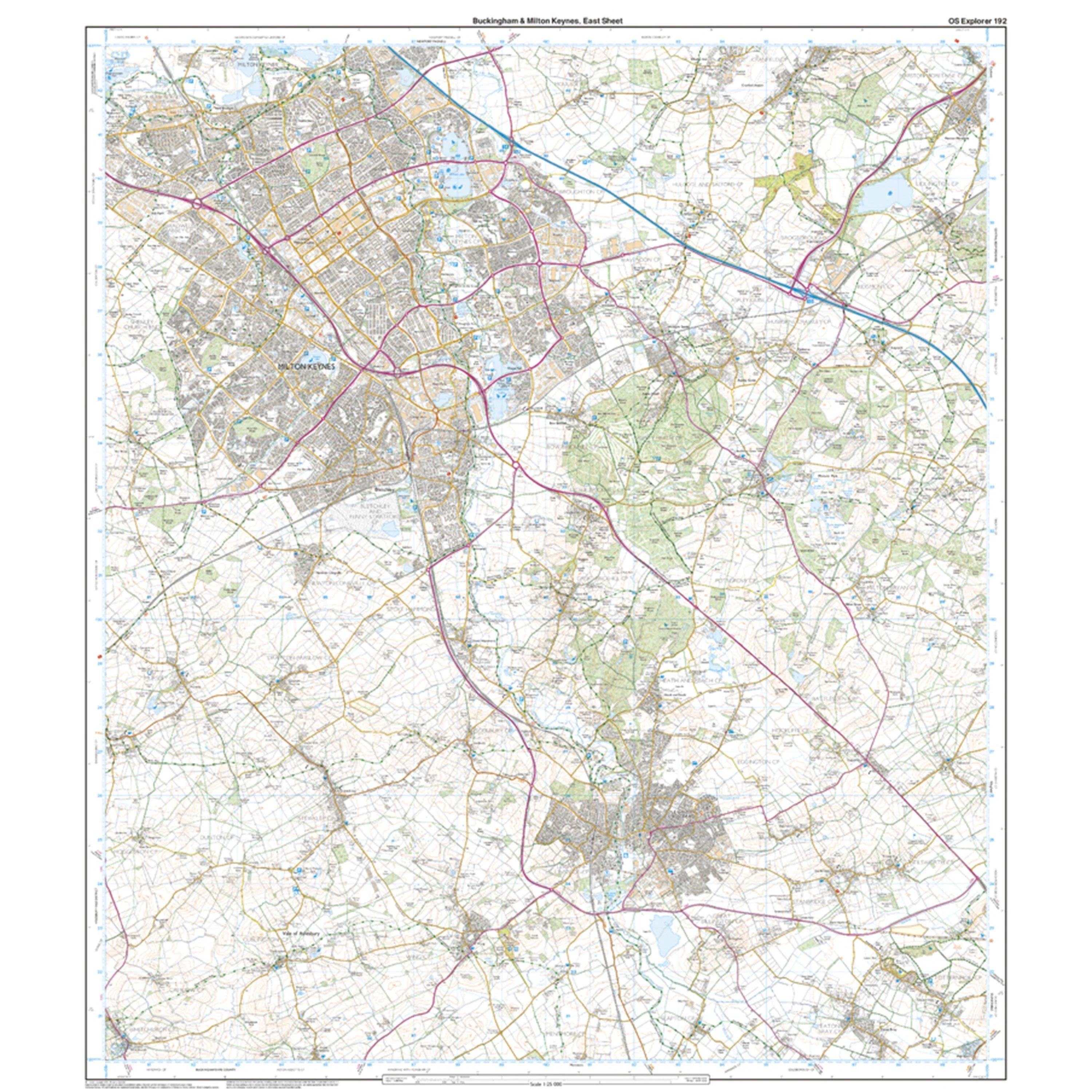 Explorer 192 Buckingham & Milton Keynes Map With Digital Version - Image 3