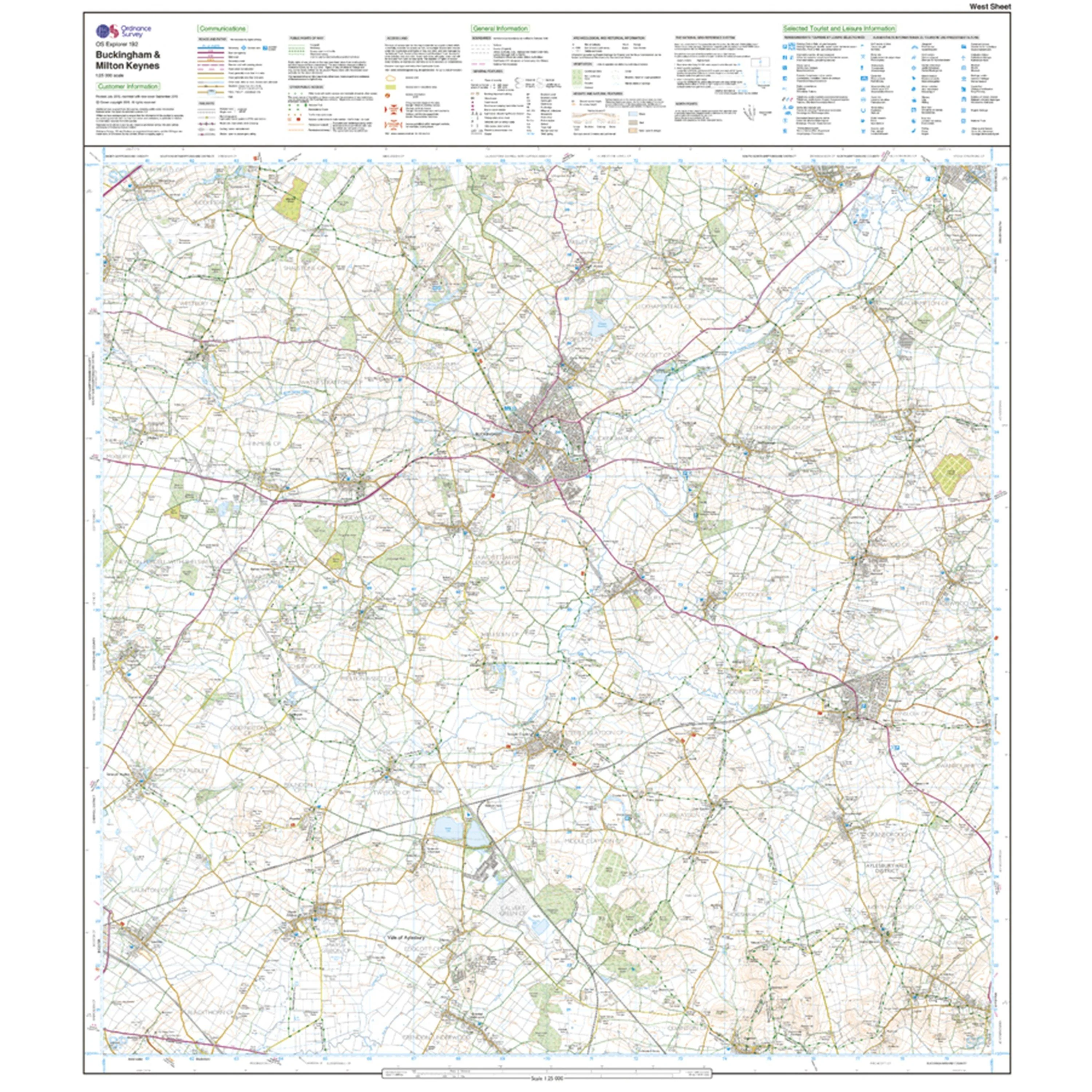 Explorer 192 Buckingham & Milton Keynes Map With Digital Version - Image 4