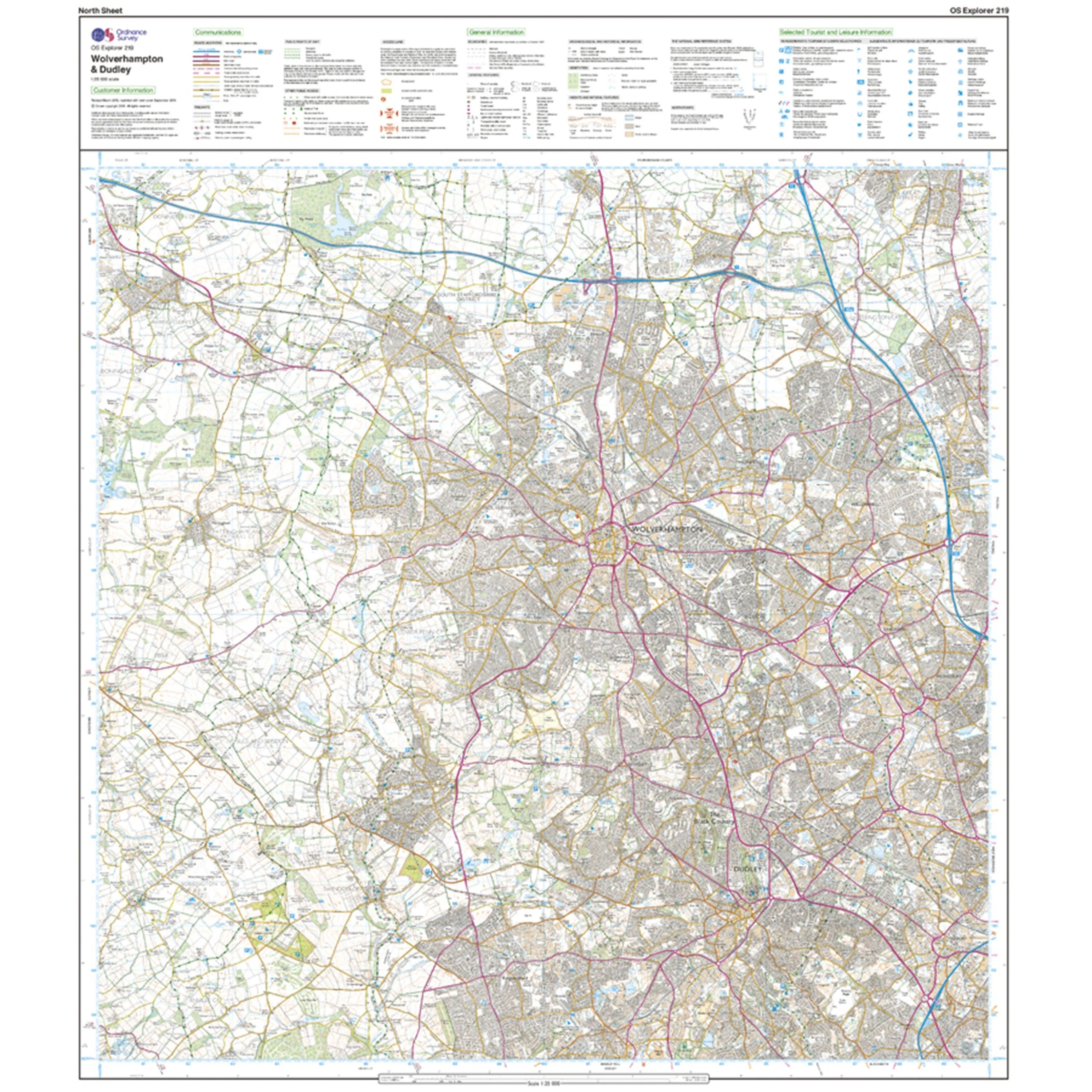 Explorer 219 Wolverhampton, Dudley, Stourbridge & Kidderminster Map With Digital Version - Image 3