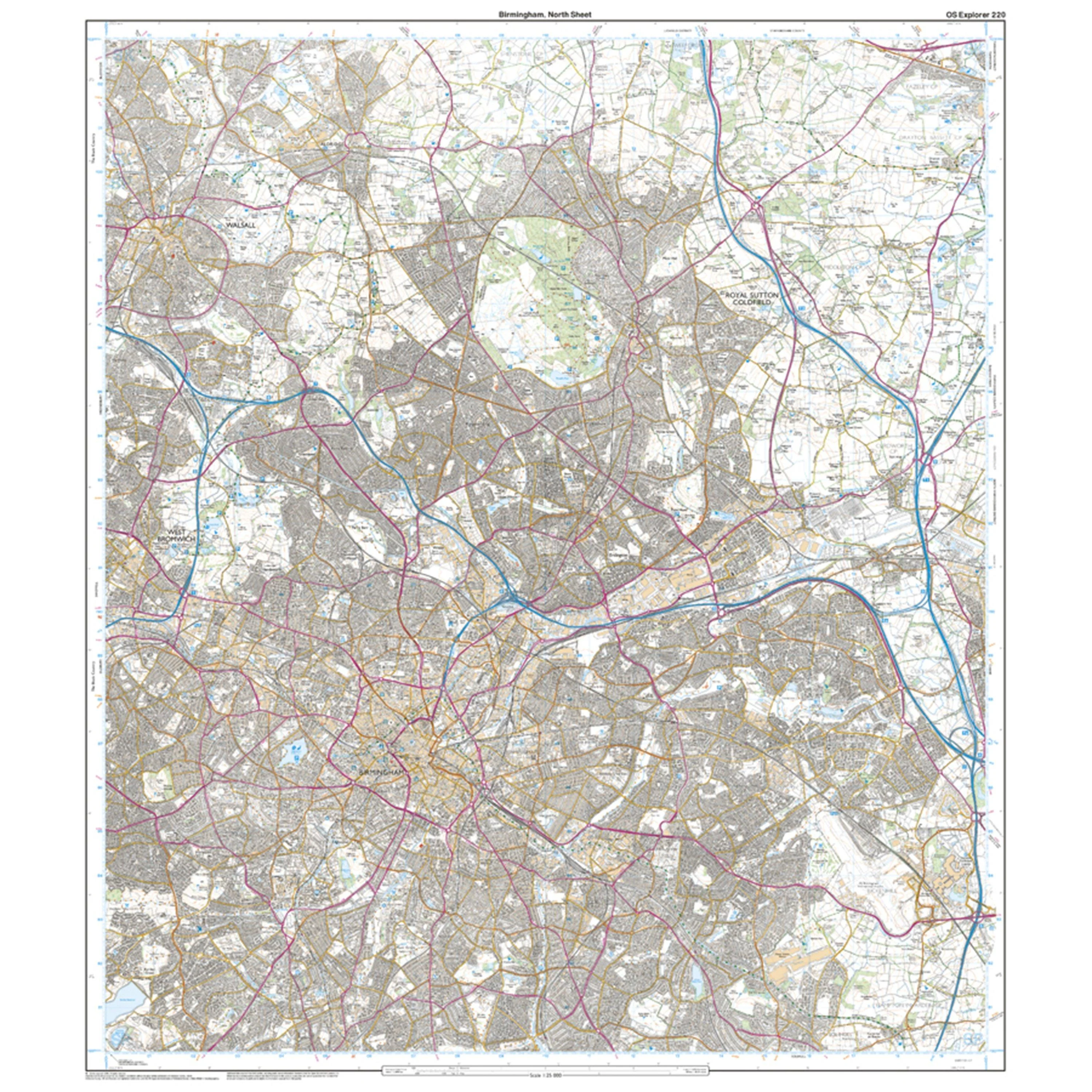 Explorer 220 Birmingham, Walsall, Solihull & Redditch Map With Digital Version - Image 3