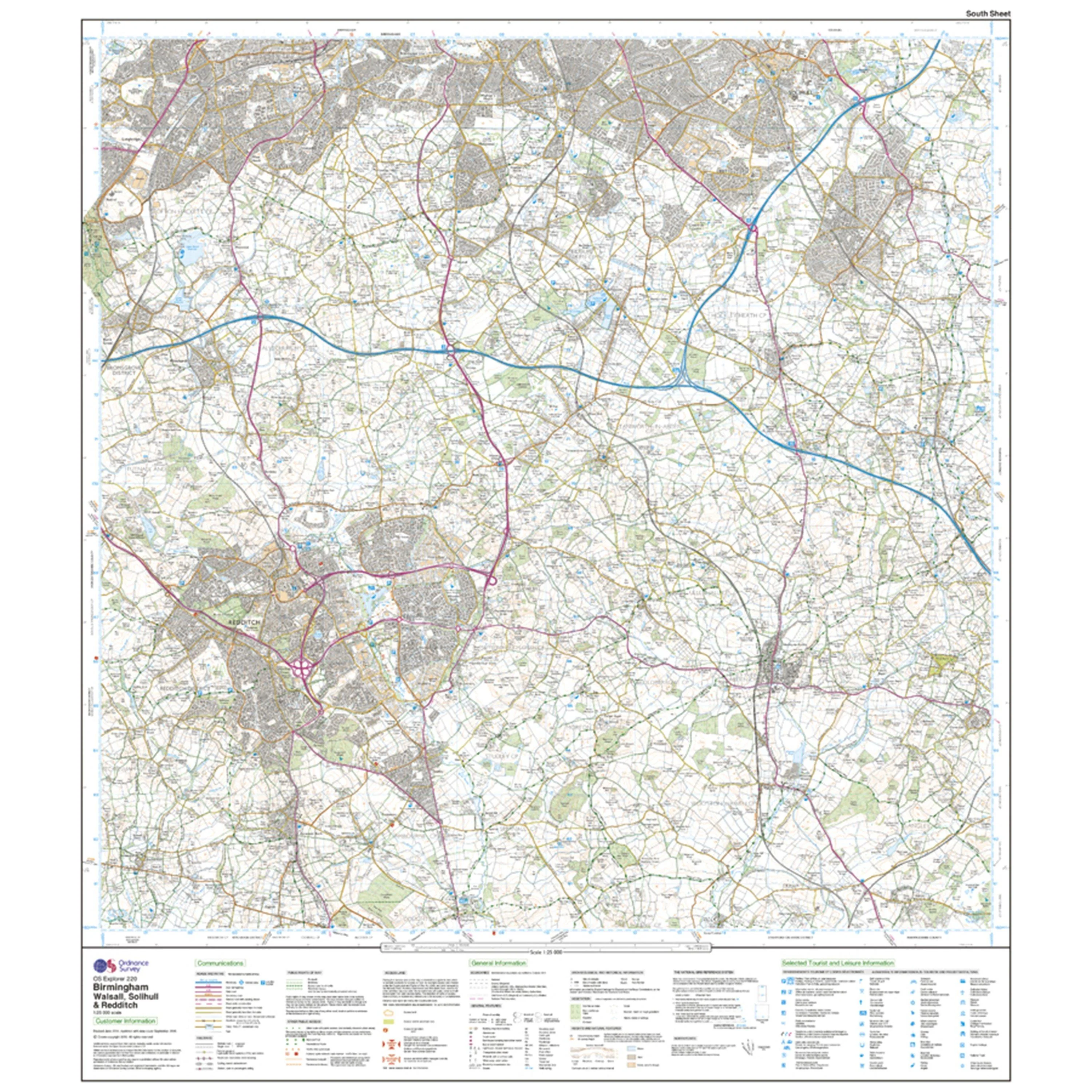 Explorer 220 Birmingham, Walsall, Solihull & Redditch Map With Digital Version - Image 4