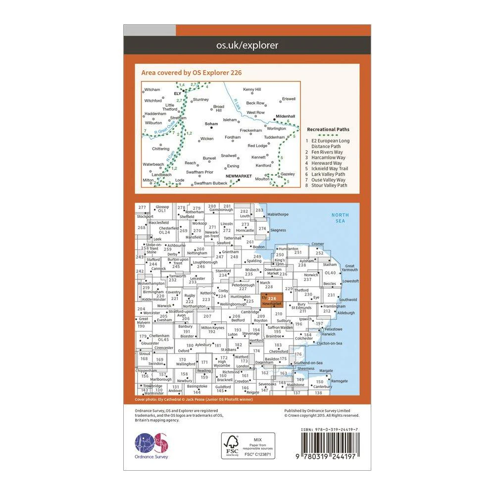 Explorer 226 Ely & Newmarket Map With Digital Version - Image 2