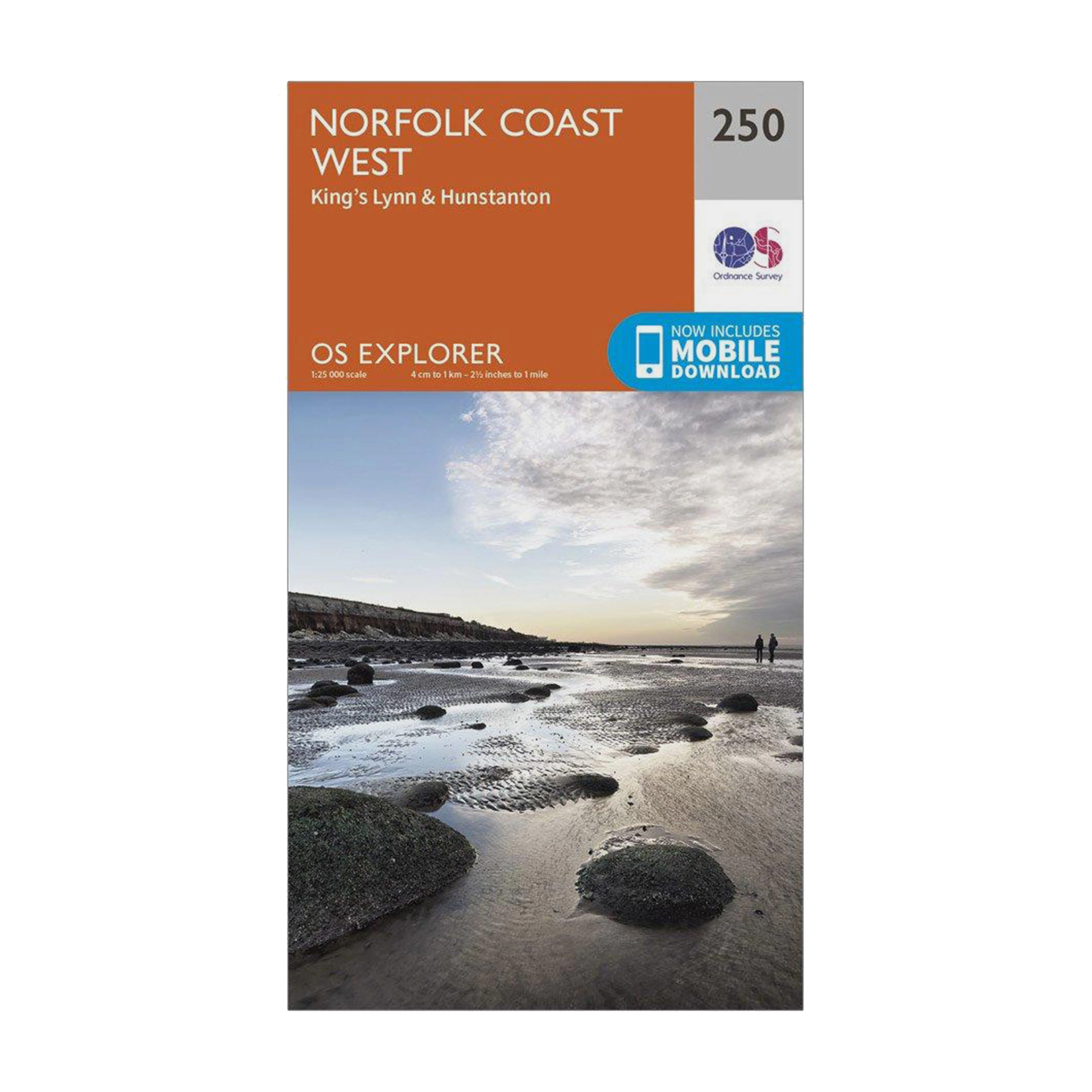 Explorer 250 Norfolk Coast West Map With Digital Version - Image 4