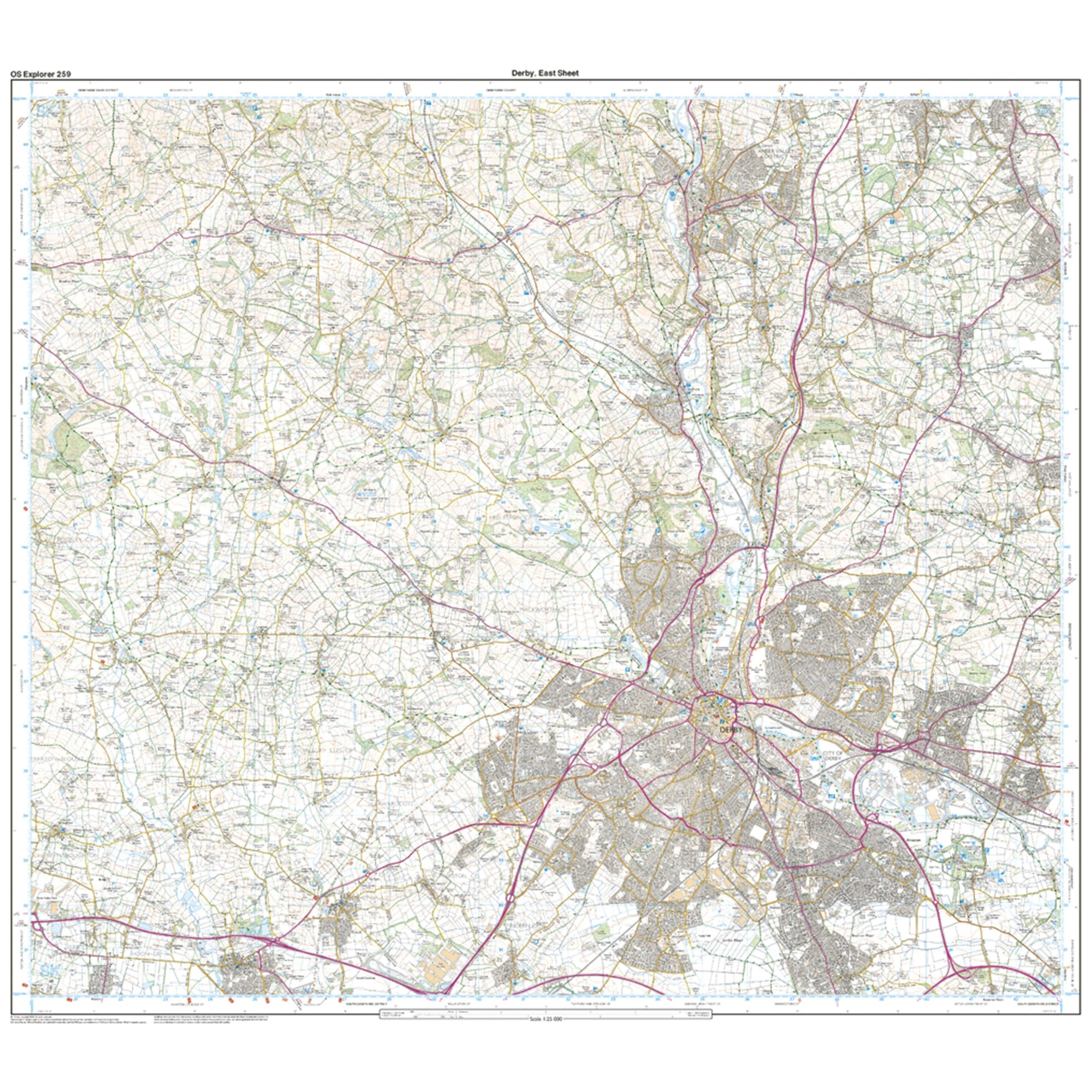 Explorer 259 Derby, Uttoxeter, Ashbourne & Cheadle Map With Digital Version - Image 3