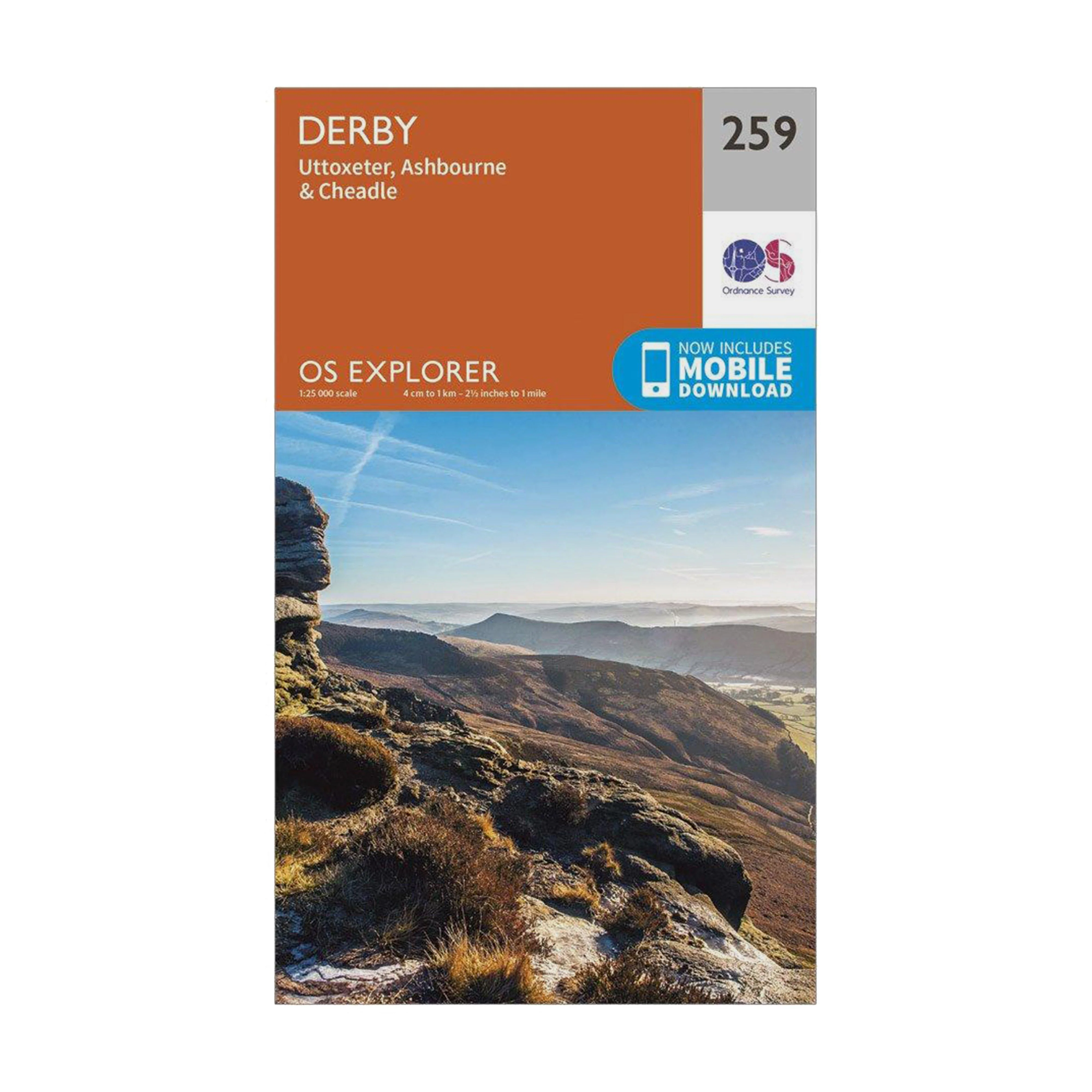 Explorer 259 Derby, Uttoxeter, Ashbourne & Cheadle Map With Digital Version - Image 5