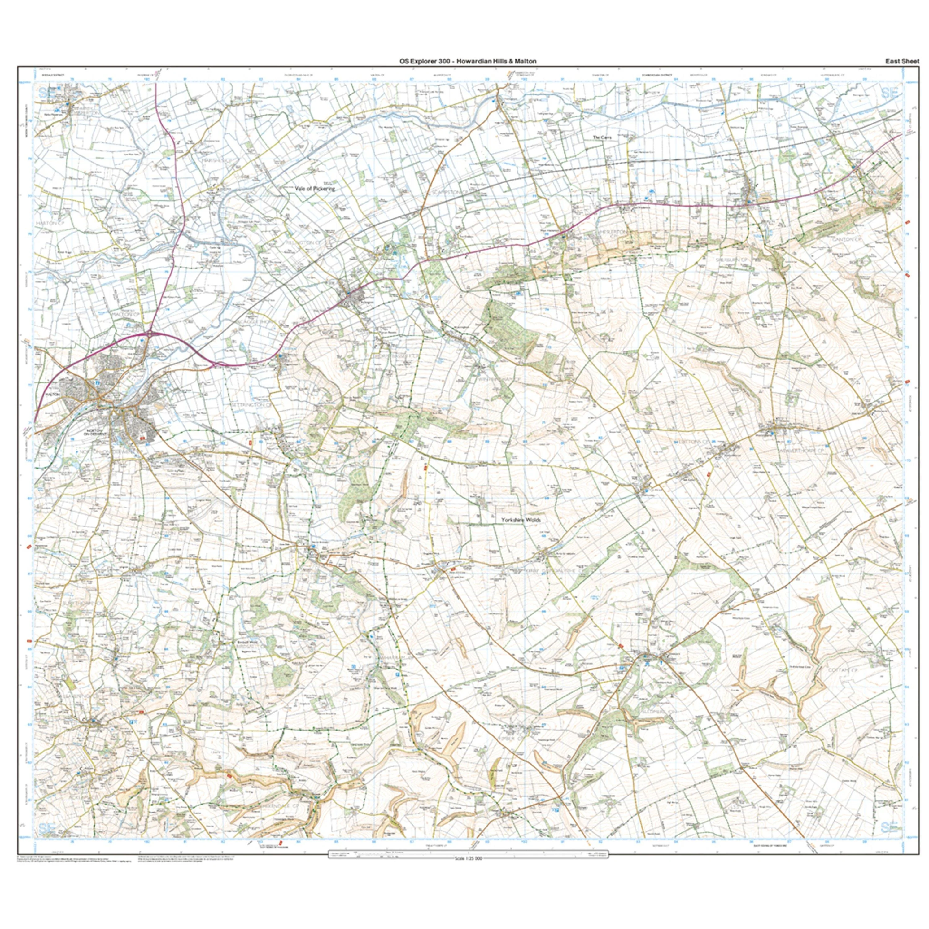 Explorer 300 Howardian Hills & Malton Map With Digital Version - Image 3