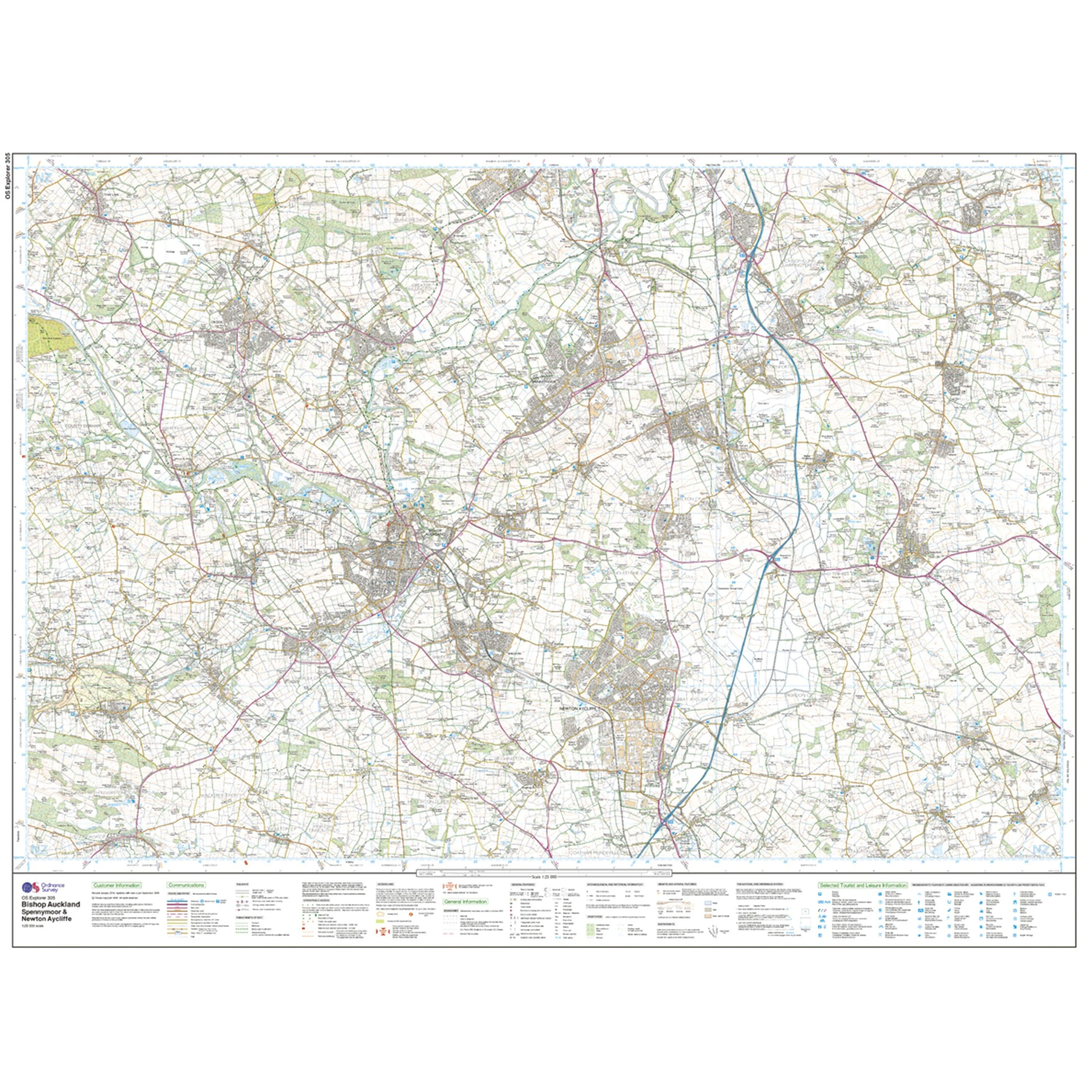 Explorer 305 Bishop Auckland Map With Digital Version - Image 3