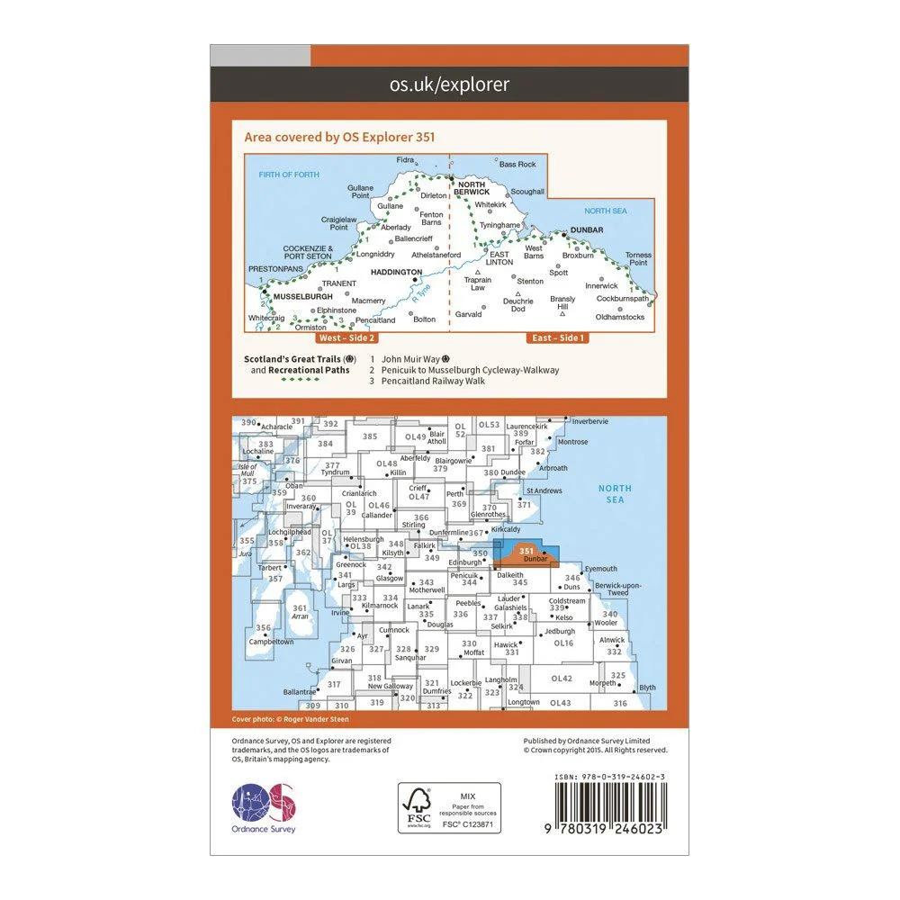 Explorer 351 Dunbar & North Berwick Map With Digital Version - Image 2