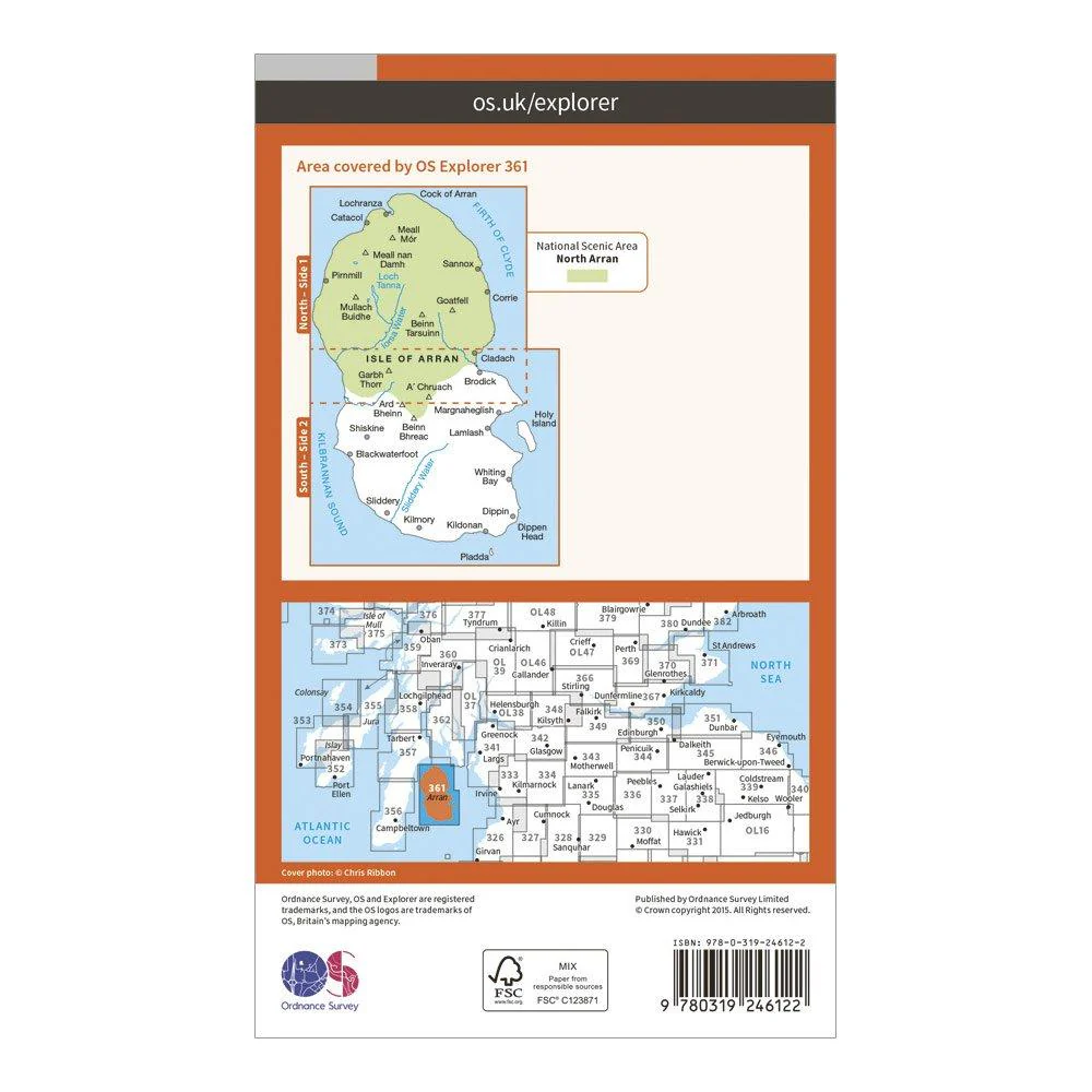 Explorer 361 Isle of Arran Map With Digital Version - Image 2