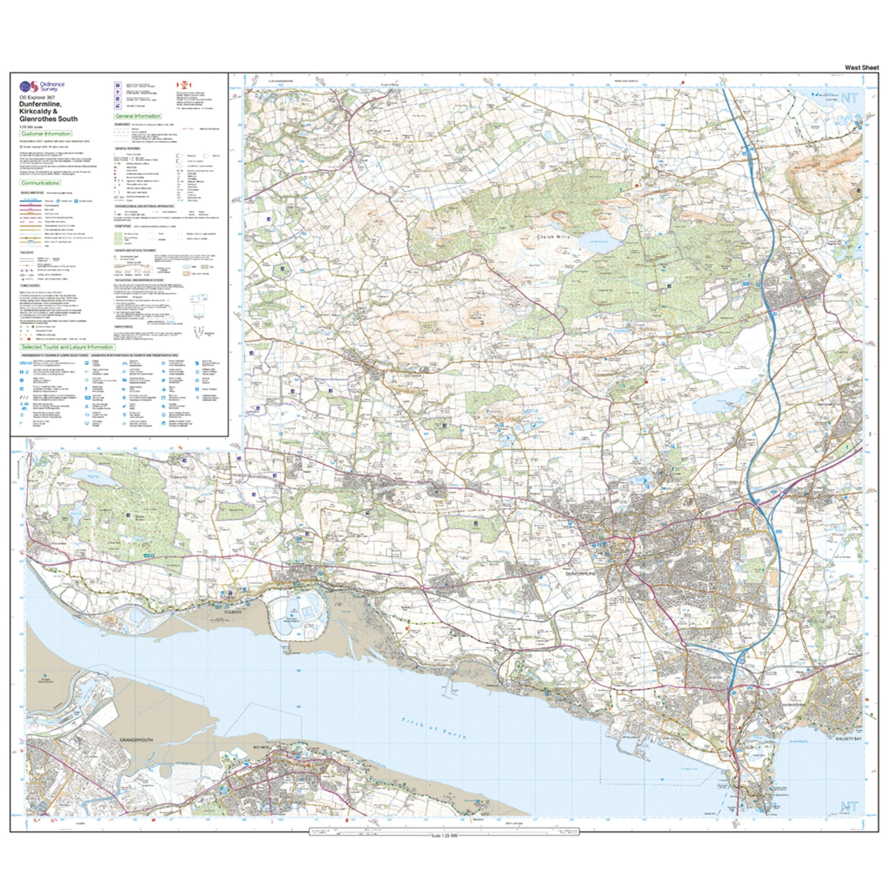Explorer 367 Dunfermline, Kirkcaldy & Glenrothes South Map With Digital Version - Image 4