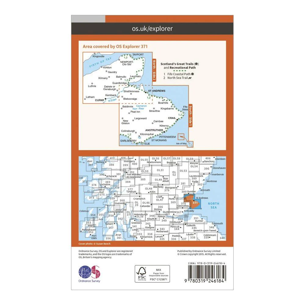 Explorer 371 St Andrews & East Fife Map With Digital Version - Image 2