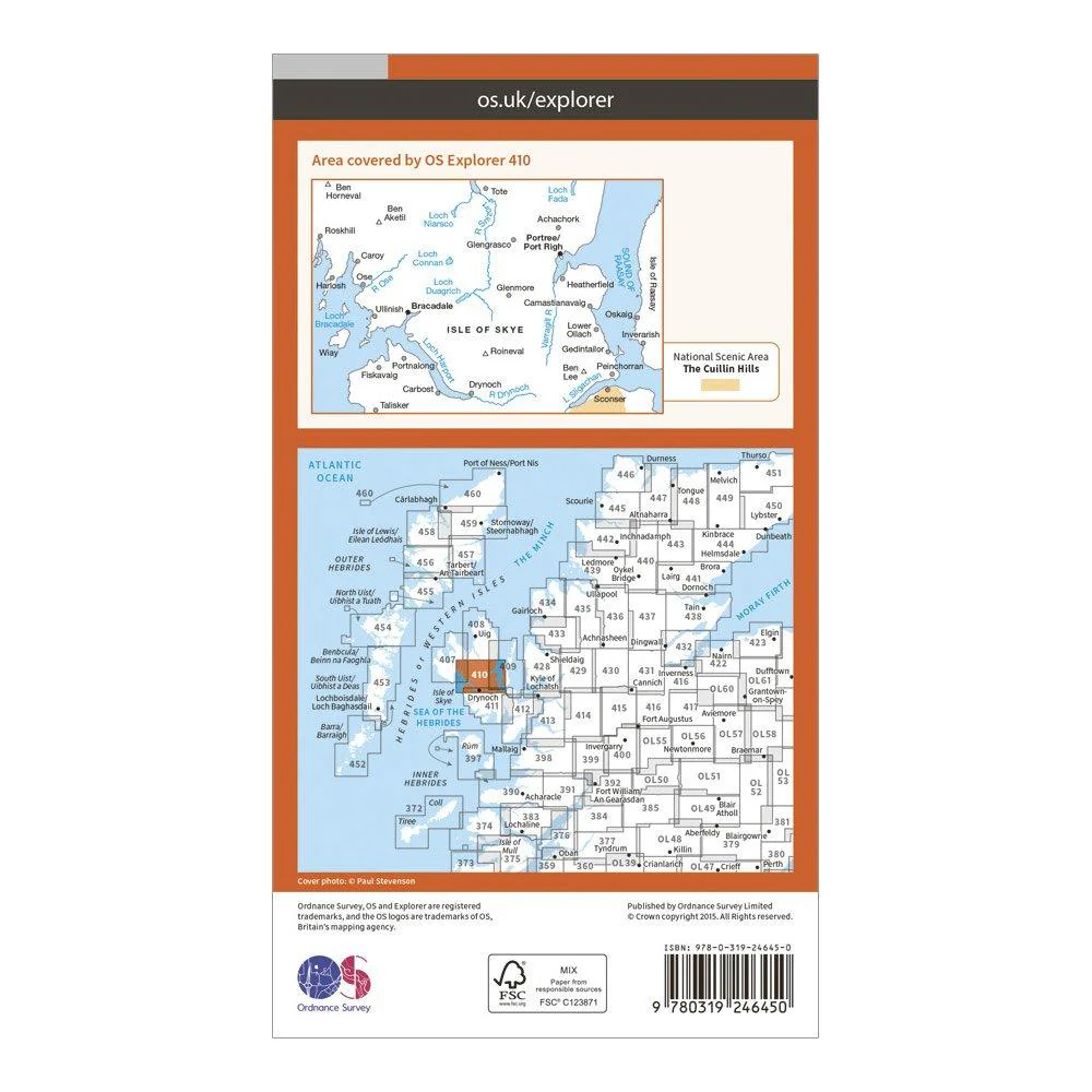 Explorer 410 Skye - Portree & Bracadale Map With Digital Version - Image 2