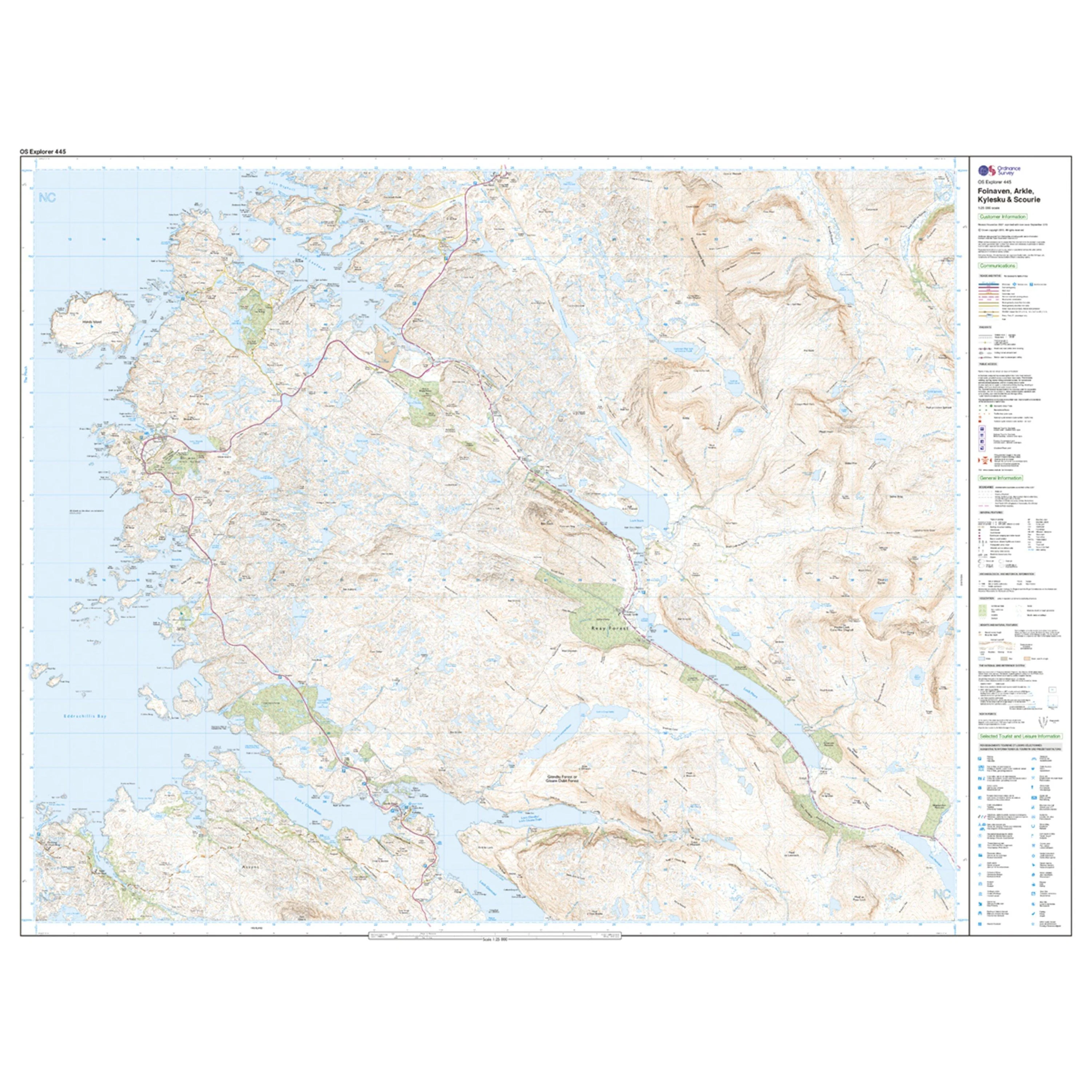 Explorer 445 Foinaven, Arkle, Kylesku & Scourie Map With Digital Version - Image 3