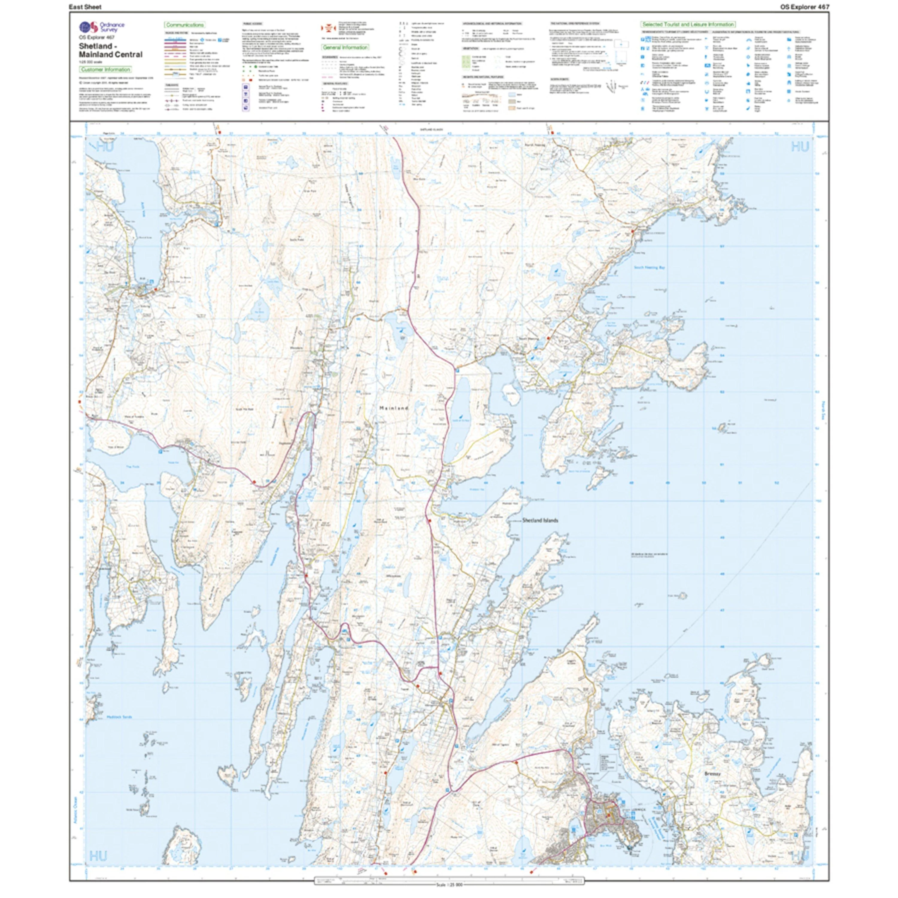 Explorer 467 Shetland – Mainland Central Map With Digital Version - Image 3