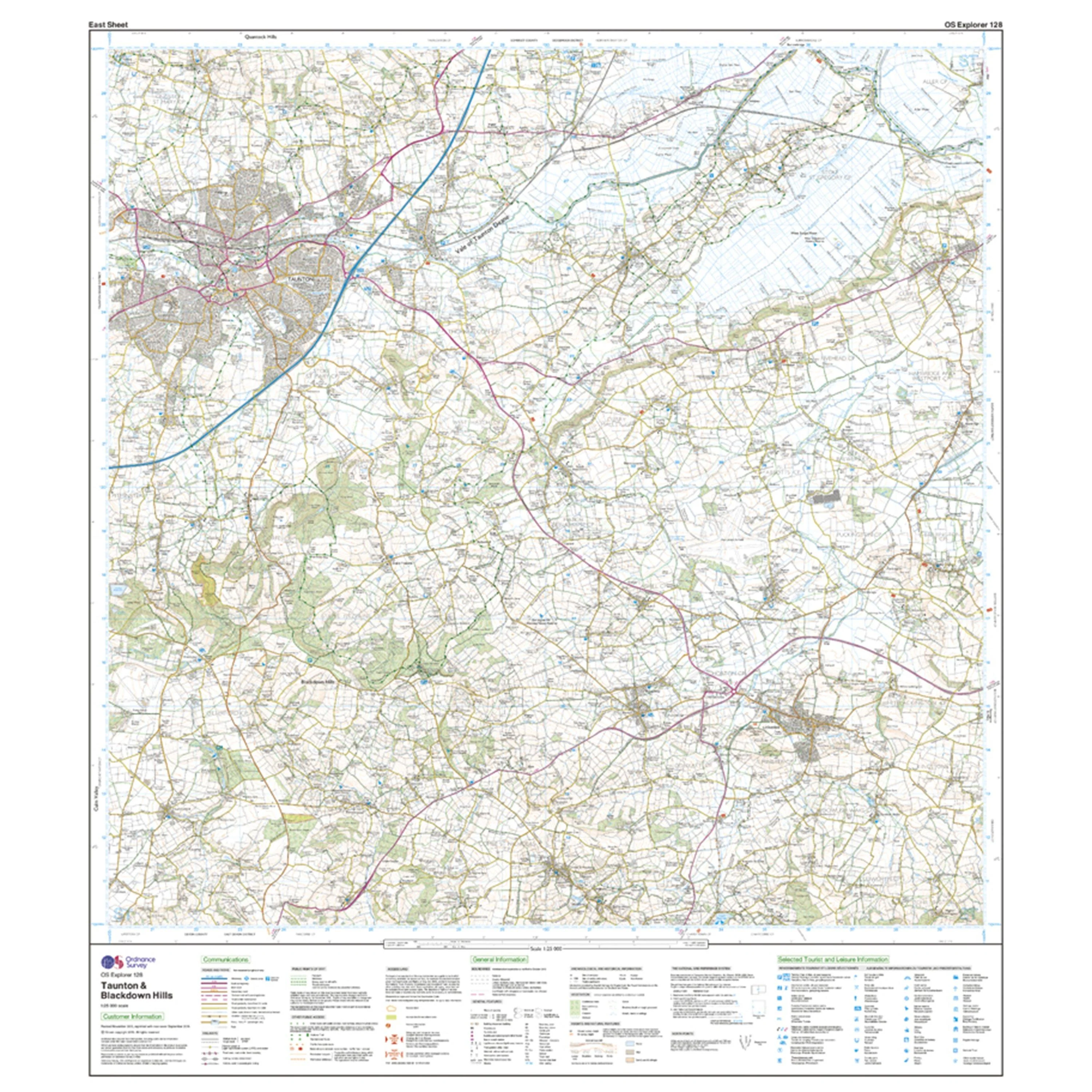 Explorer Active 128 Taunton & Blackdown Hills Map With Digital Version - Image 3