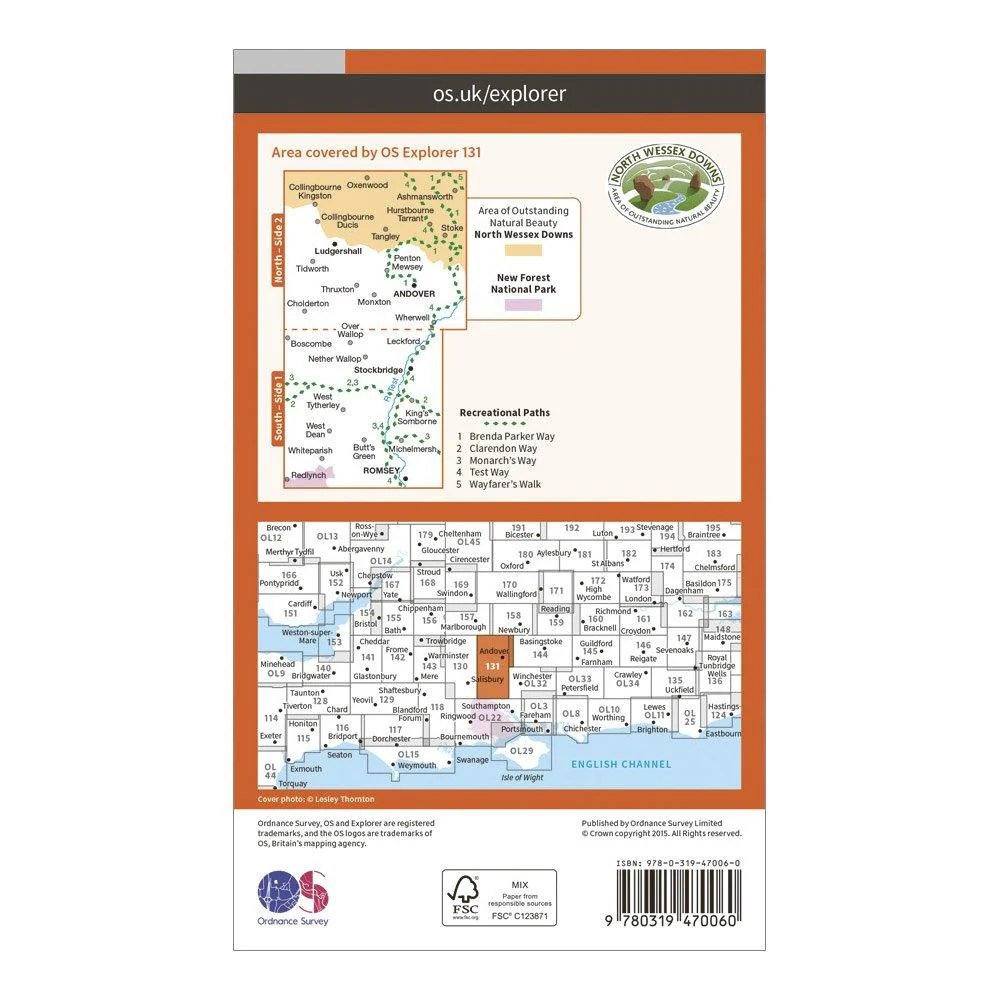 Explorer Active 131 Romsey, Andover & Test Valley Map With Digital Version - Image 2