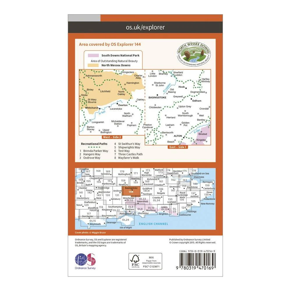 Explorer Active 144 Basingstoke, Alton & Whitchurch Map With Digital Version - Image 2