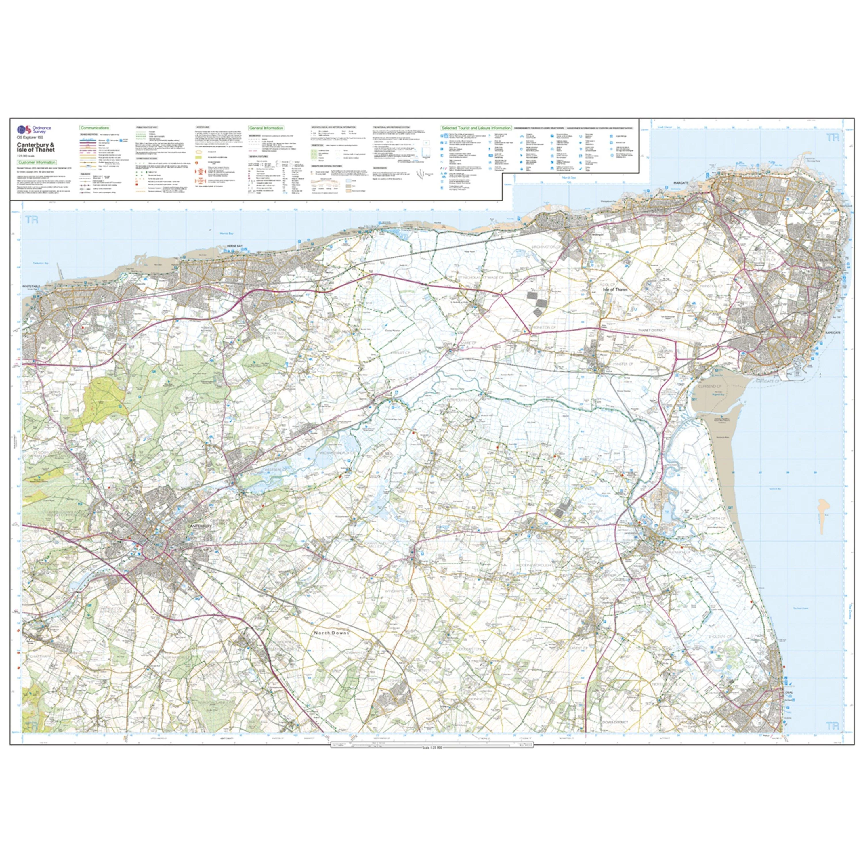 Explorer Active 150 Canterbury & The Isle of Thanet Map With Digital Version - Image 3