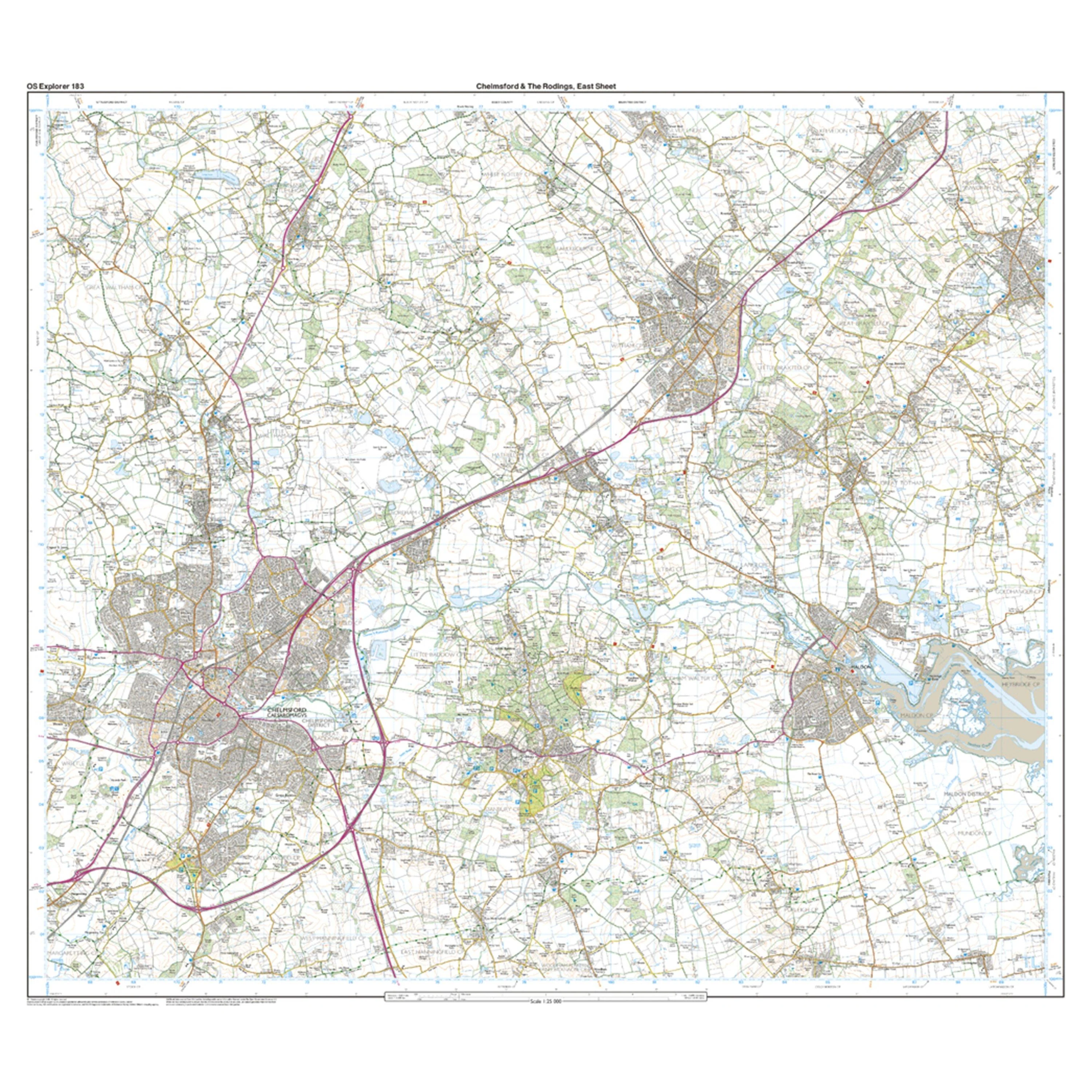 Explorer Active 183 Chelmsford & The Rodings Map With Digital Version - Image 3